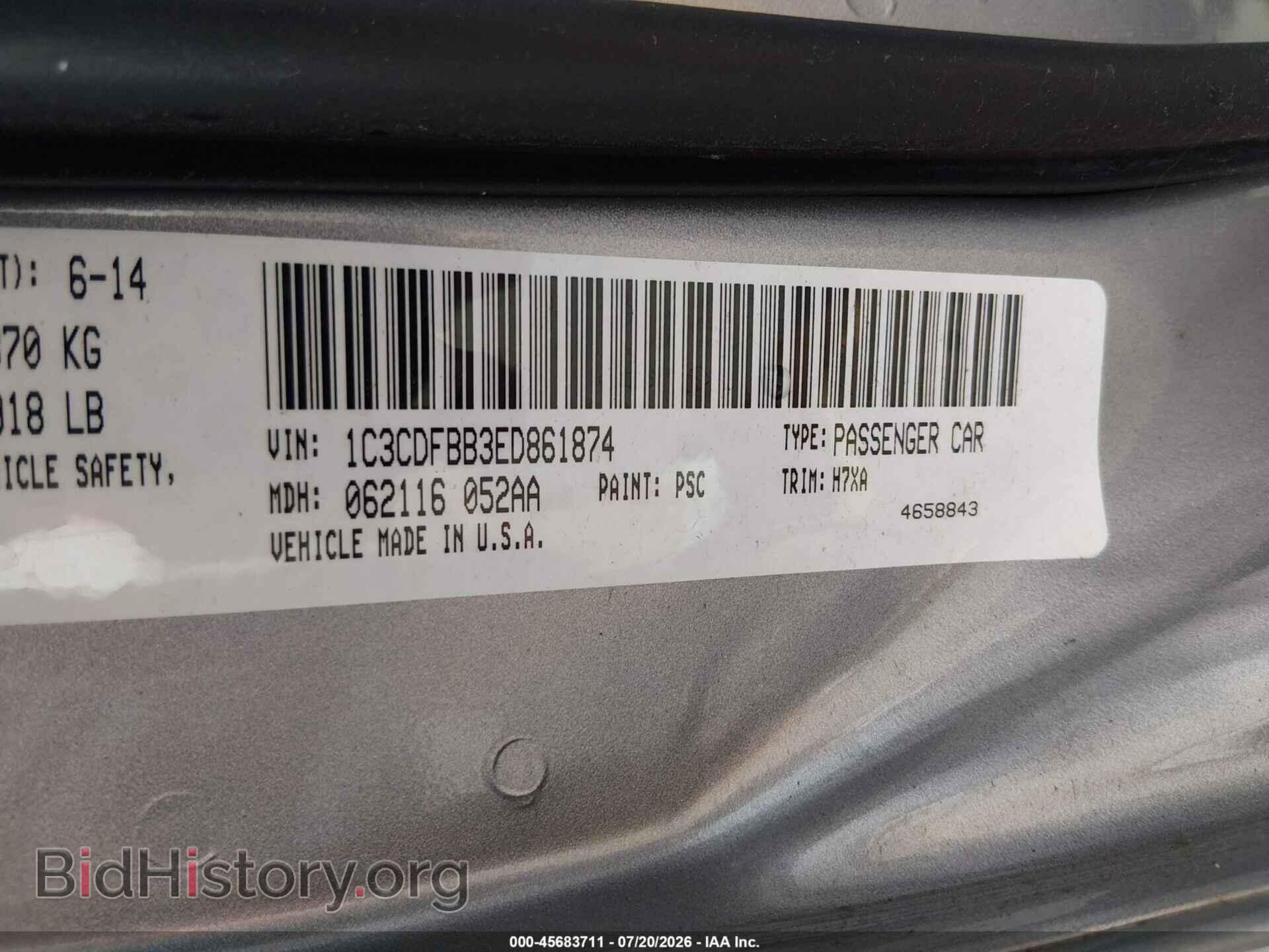 2014 DODGE DART - VIN: 1C3CDFBB3ED861874 - Photo 9