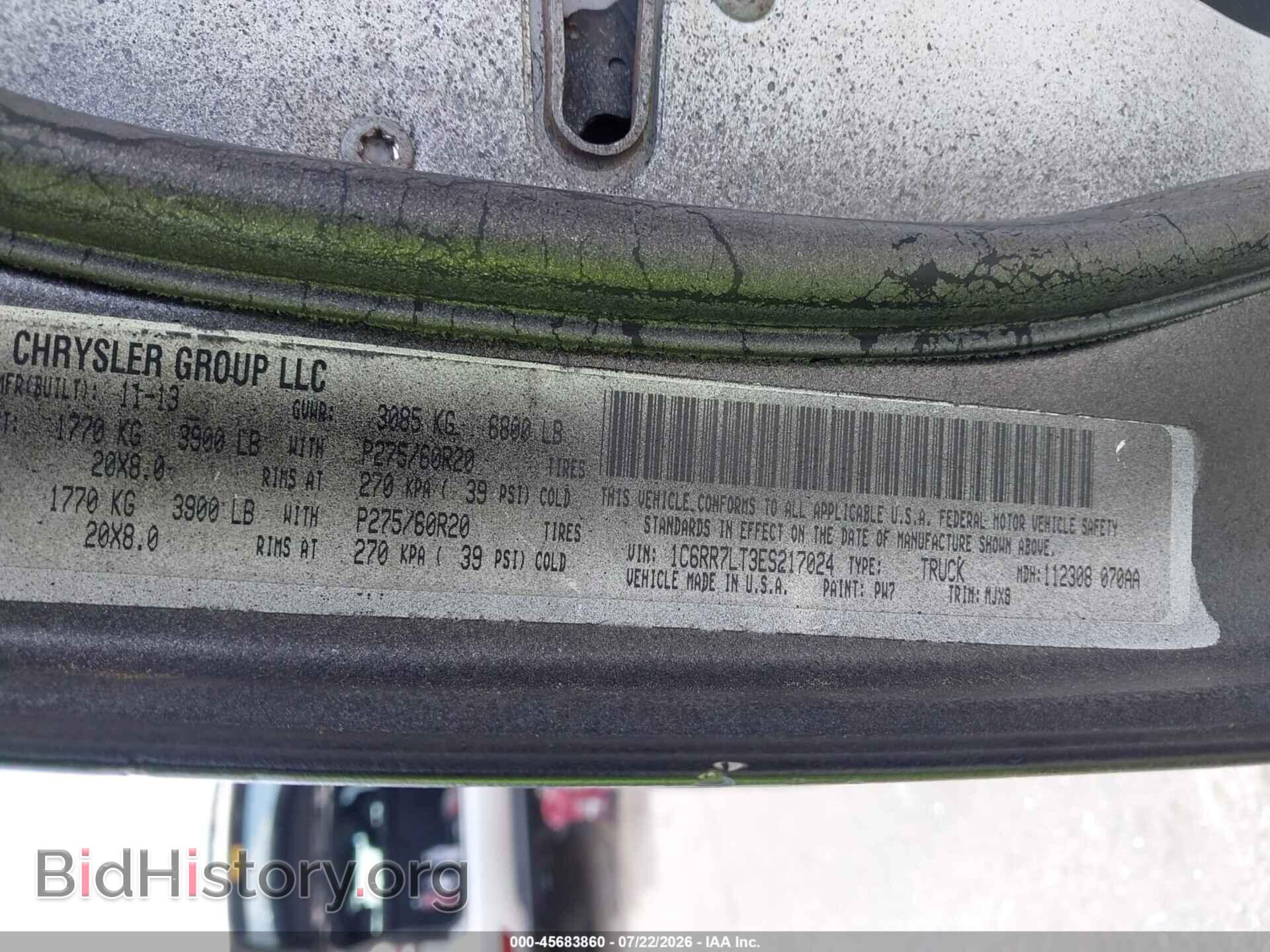 2014 RAM 1500 - VIN: 1C6RR7LT3ES217024 - Фото 9