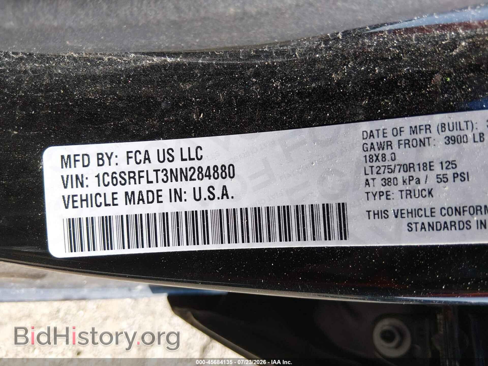 2022 RAM 1500 - VIN: 1C6SRFLT3NN284880 - Фото 9
