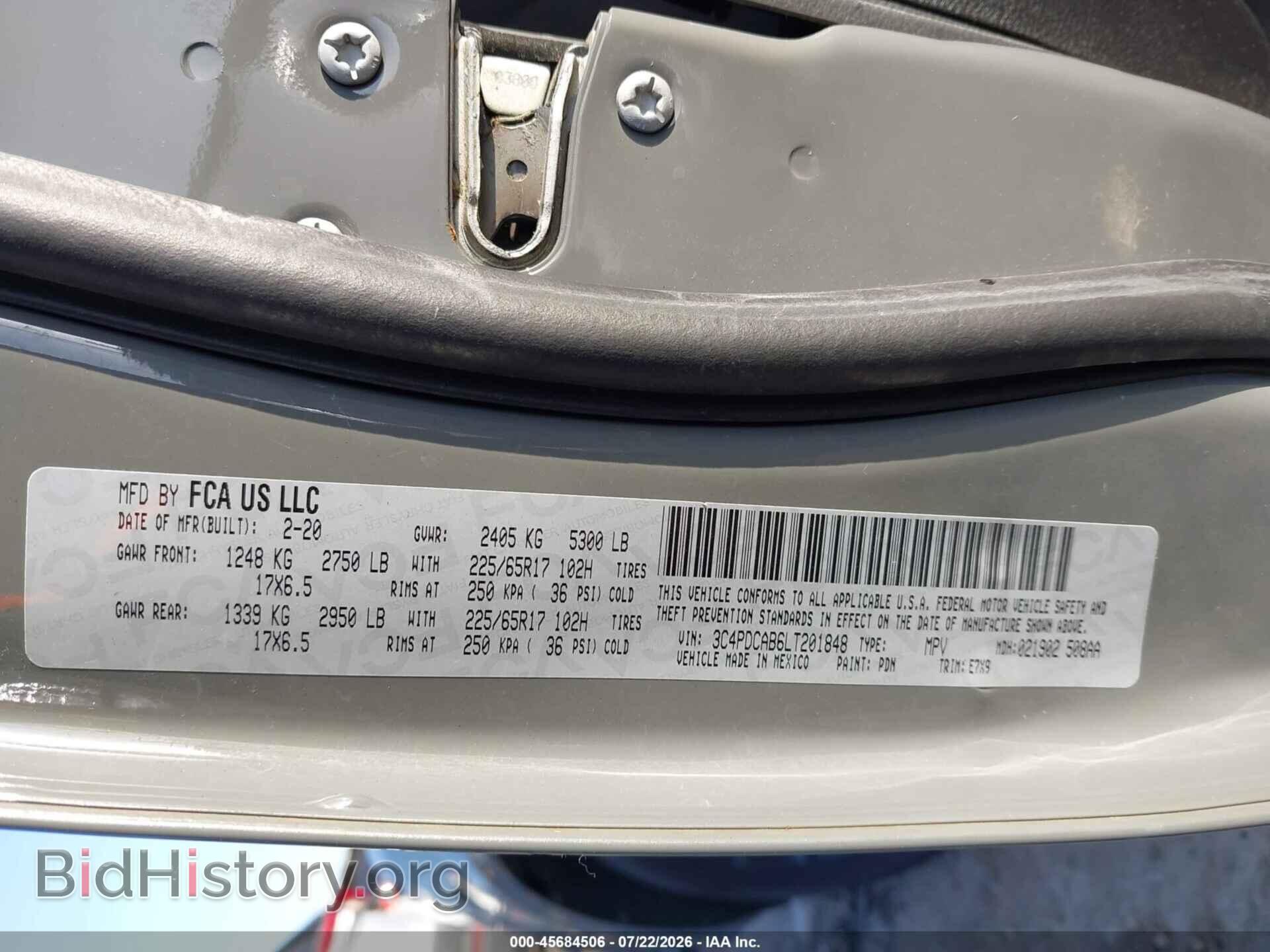 2020 DODGE JOURNEY - VIN: 3C4PDCAB6LT201848 - Photo 9