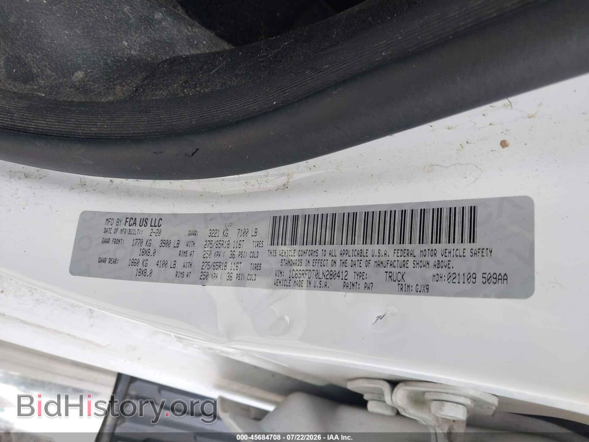 2020 RAM 1500 - VIN: 1C6SRFDT0LN280412 - Фото 9