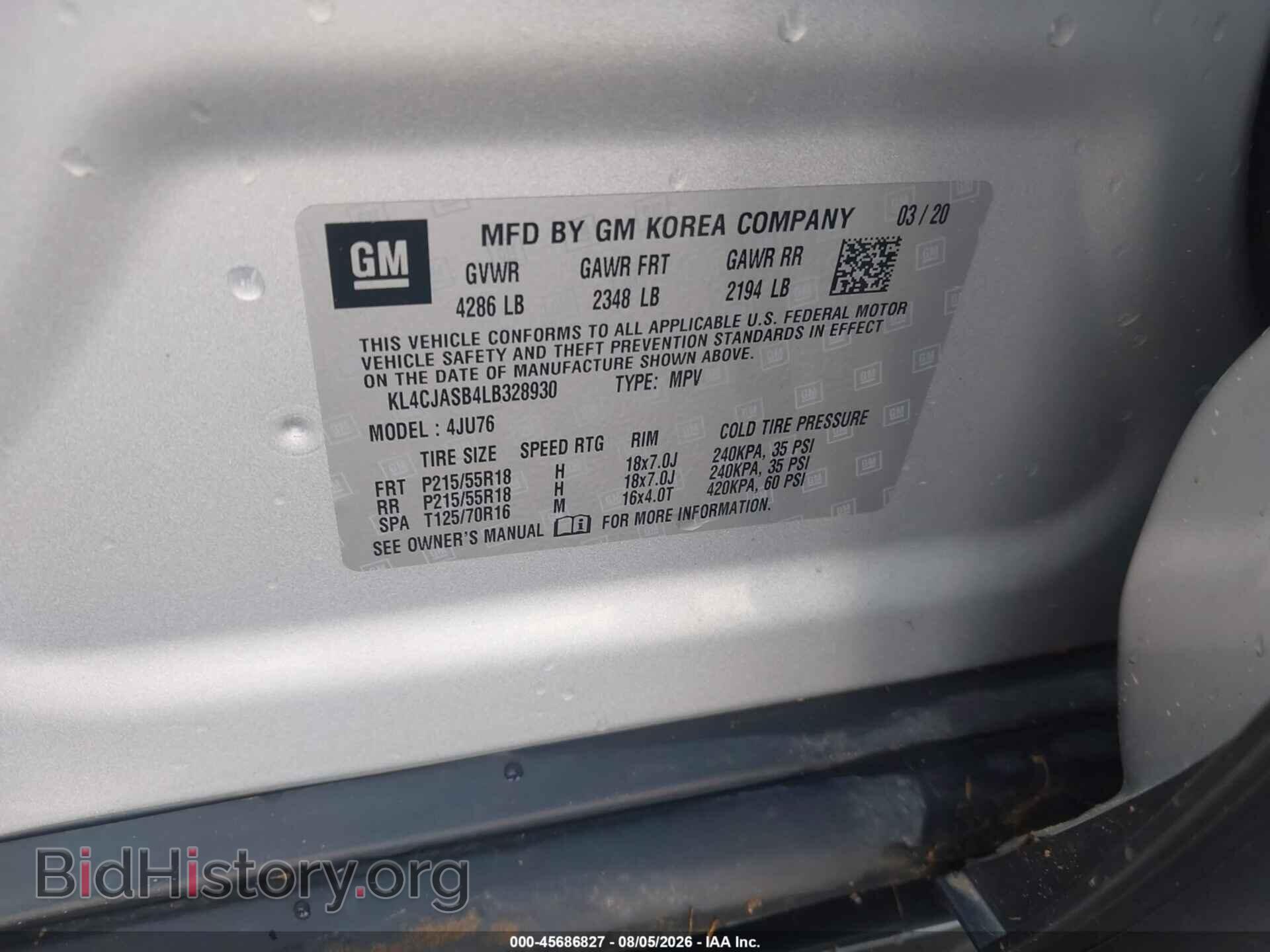 2020 BUICK ENCORE - VIN: KL4CJASB4LB328930 - Фото 9