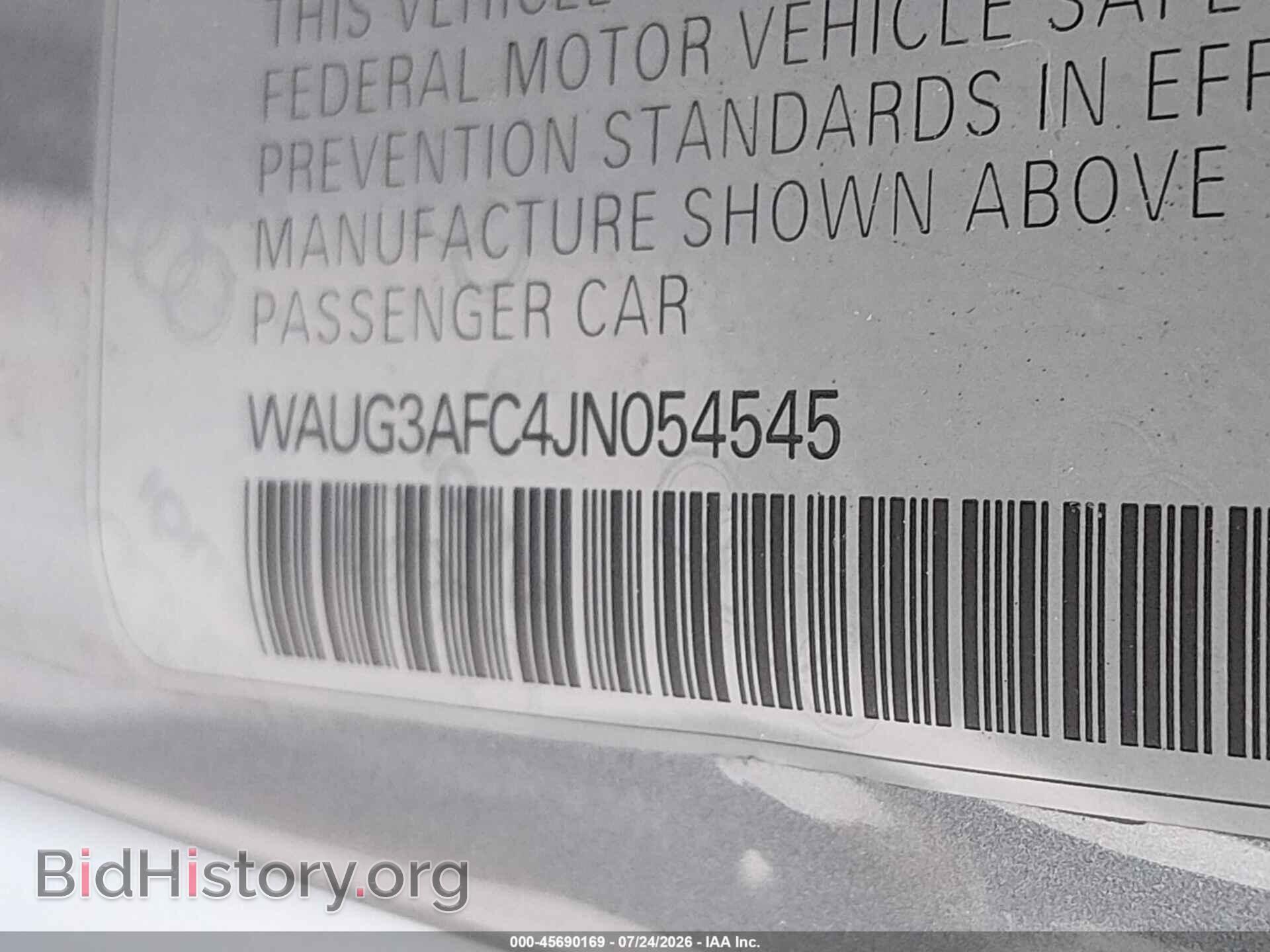 2018 AUDI A6 - VIN: WAUG3AFC4JN054545 - Photo 9