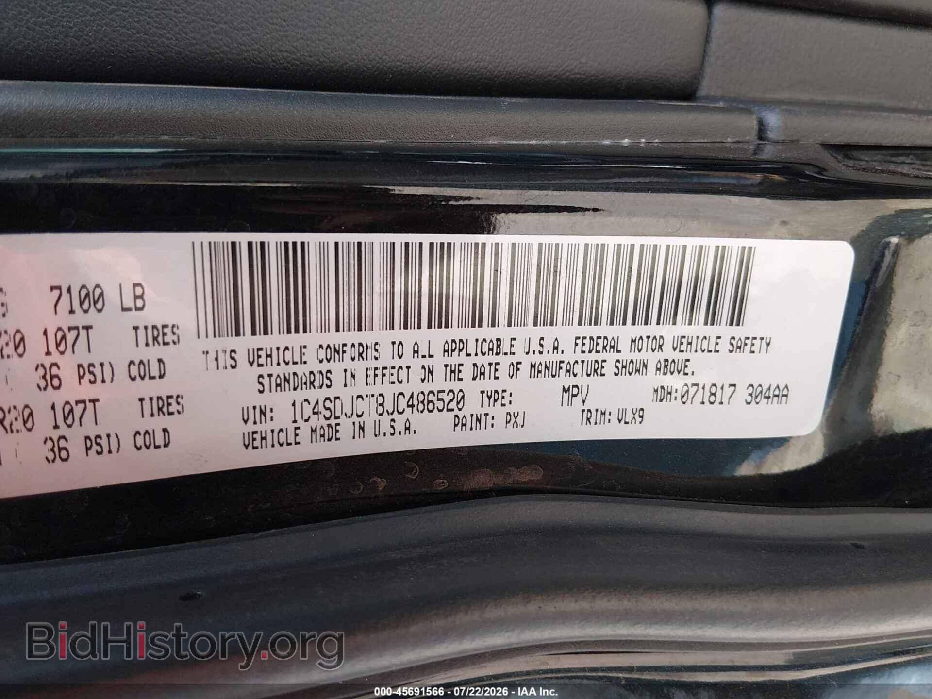 2018 DODGE DURANGO - VIN: 1C4SDJCT8JC486520 - Photo 9