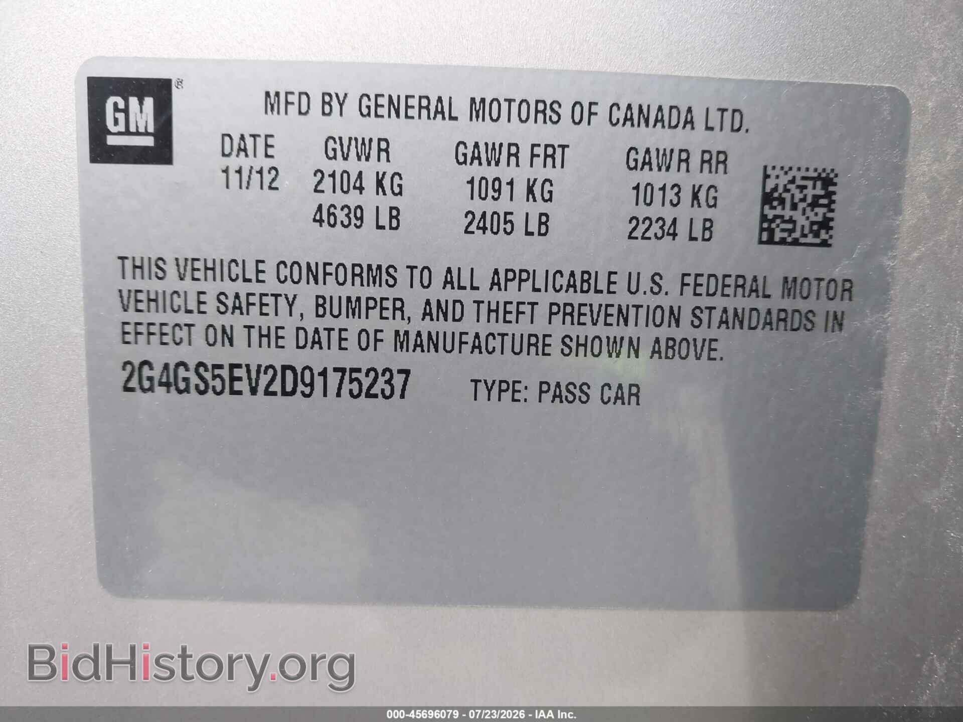 2013 BUICK REGAL - VIN: 2G4GS5EV2D9175237 - Фото 9