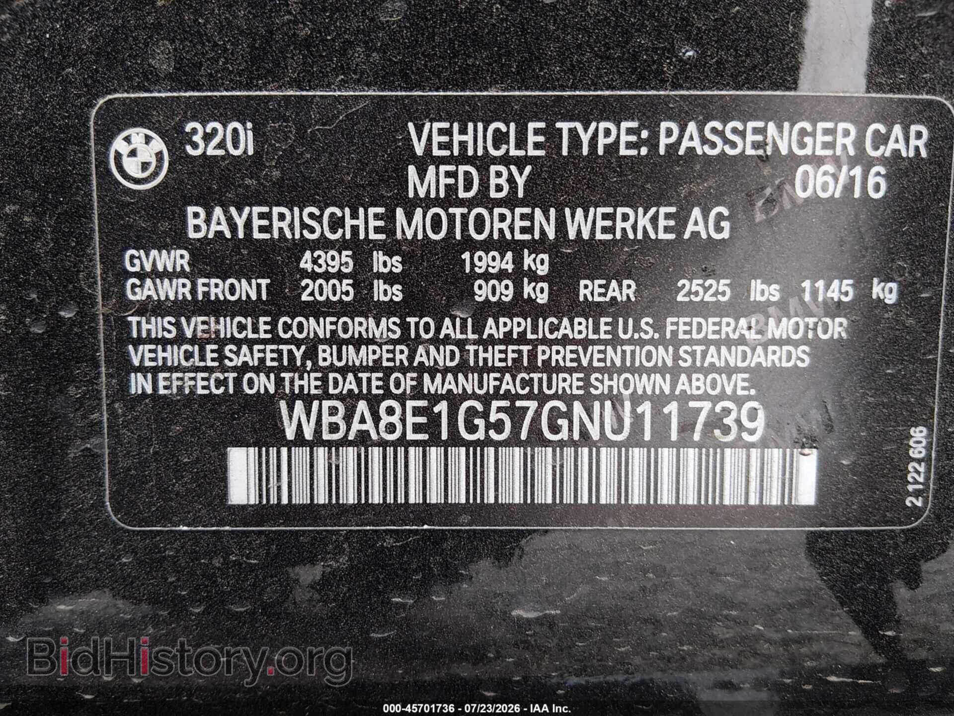2016 BMW 320I - VIN: WBA8E1G57GNU11739 - Photo 9