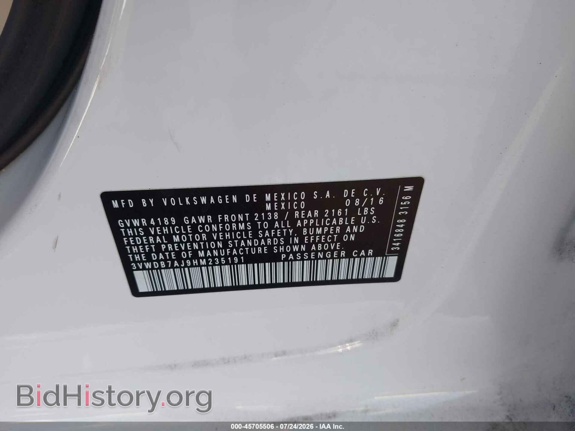 2017 VOLKSWAGEN JETTA - VIN: 3VWDB7AJ9HM235191 - Photo 9