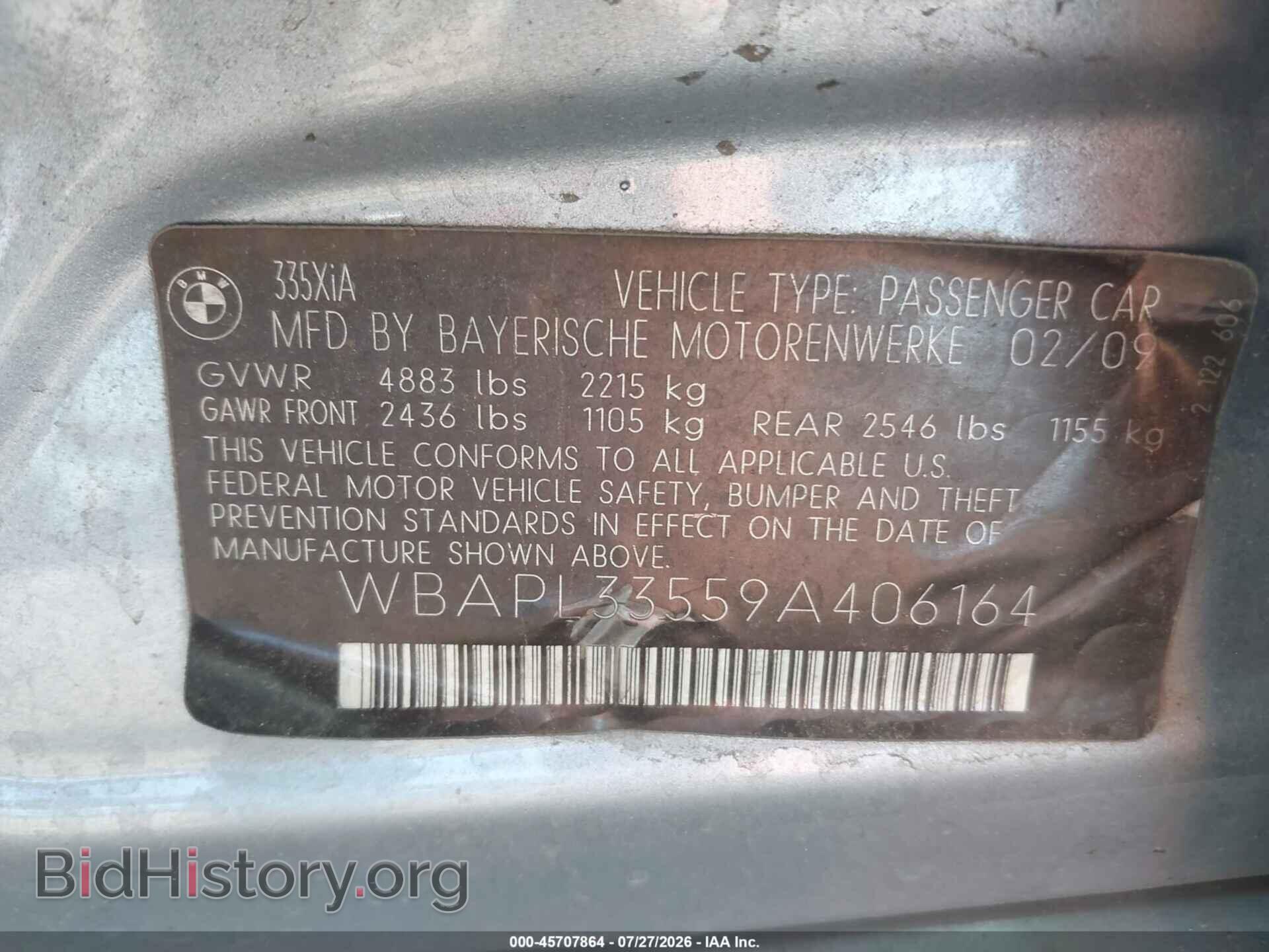 2009 BMW 335I - VIN: WBAPL33559A406164 - Photo 9