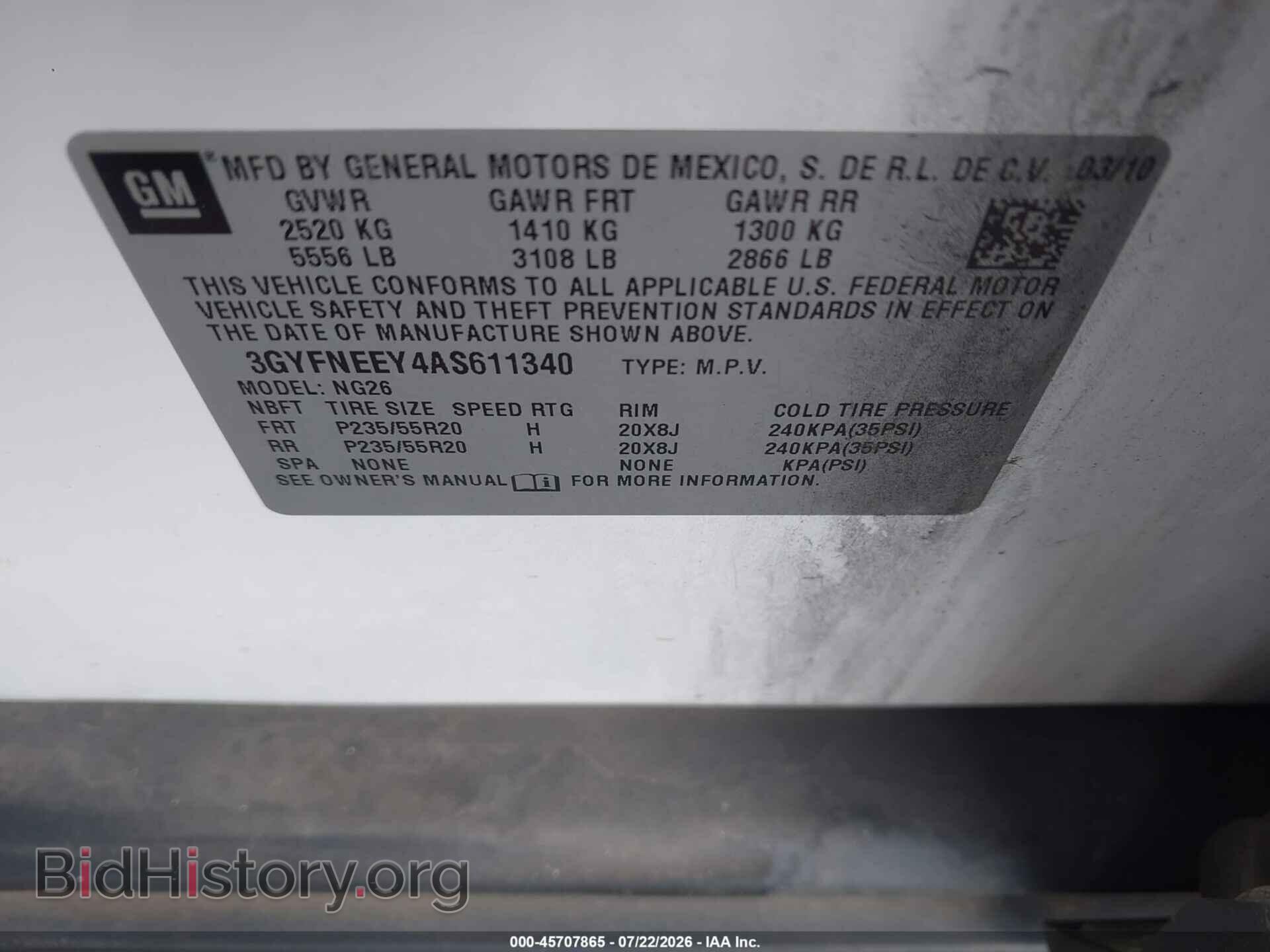 2010 CADILLAC SRX - VIN: 3GYFNEEY4AS611340 - Фото 9