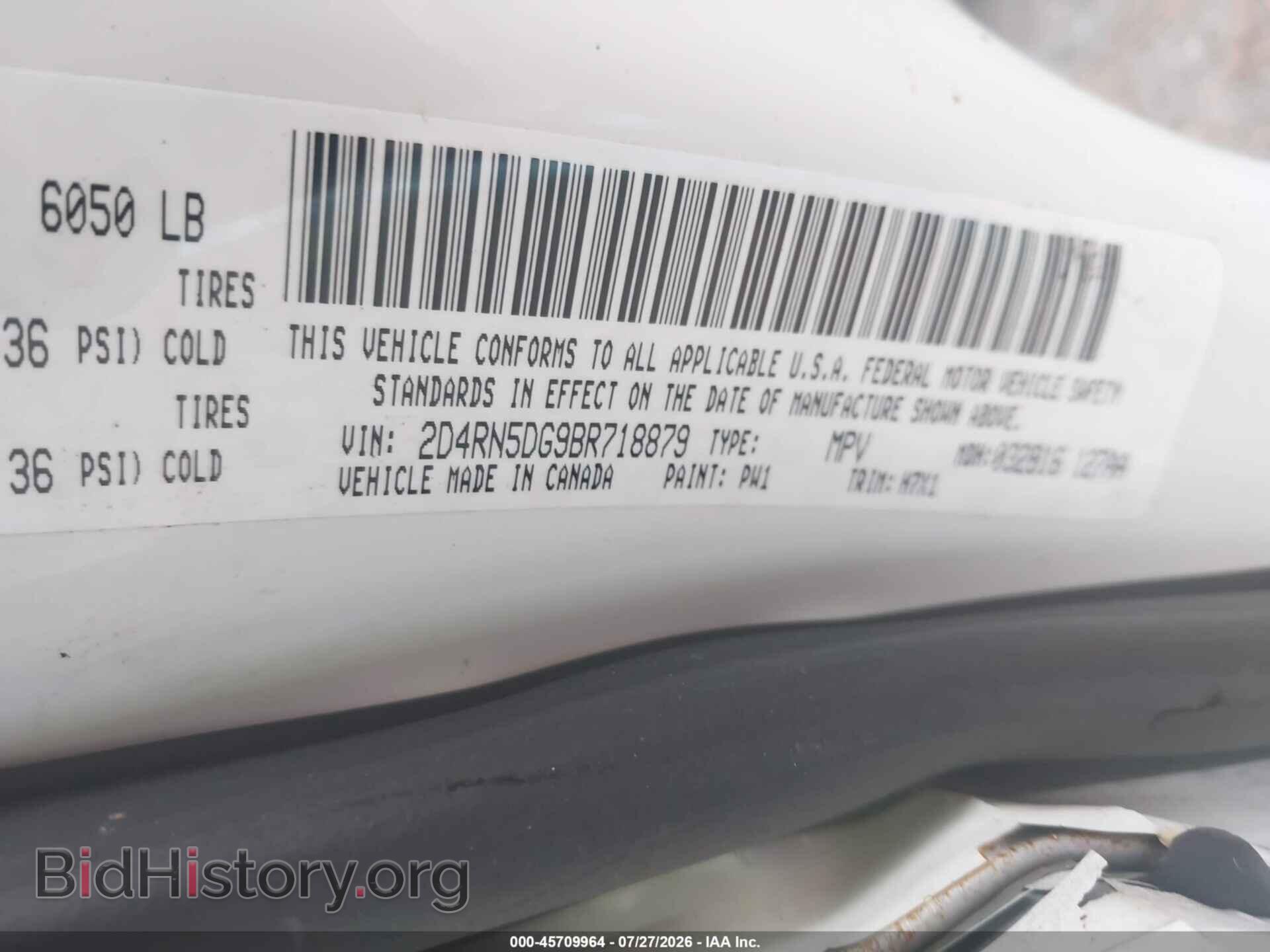 2011 DODGE GRAND CARAVAN - VIN: 2D4RN5DG9BR718879 - Фото 9