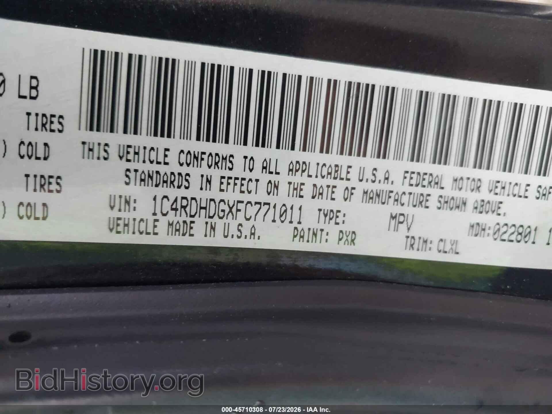 2015 DODGE DURANGO - VIN: 1C4RDHDGXFC771011 - Photo 9
