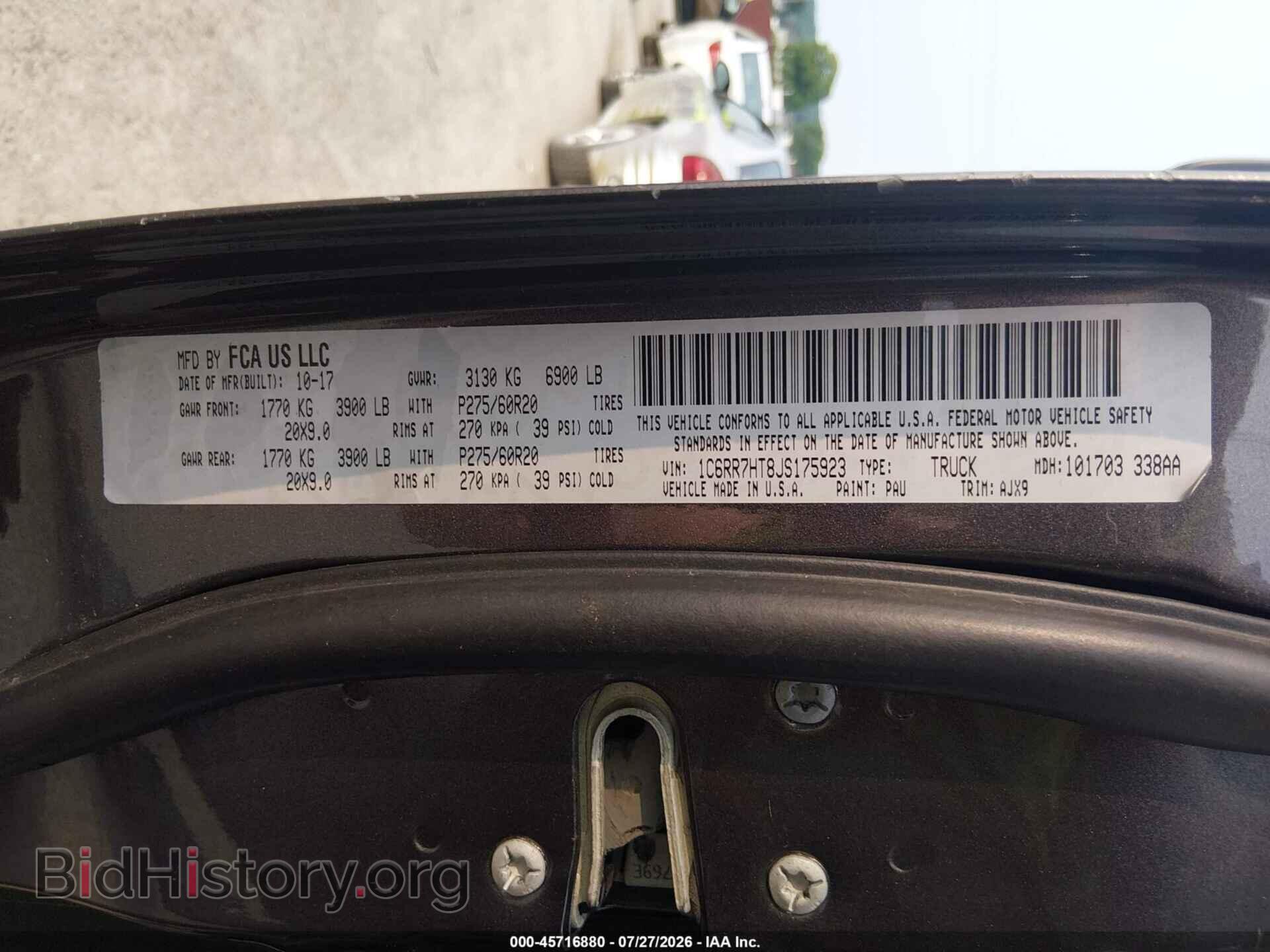 2018 RAM 1500 - VIN: 1C6RR7HT8JS175923 - Photo 9