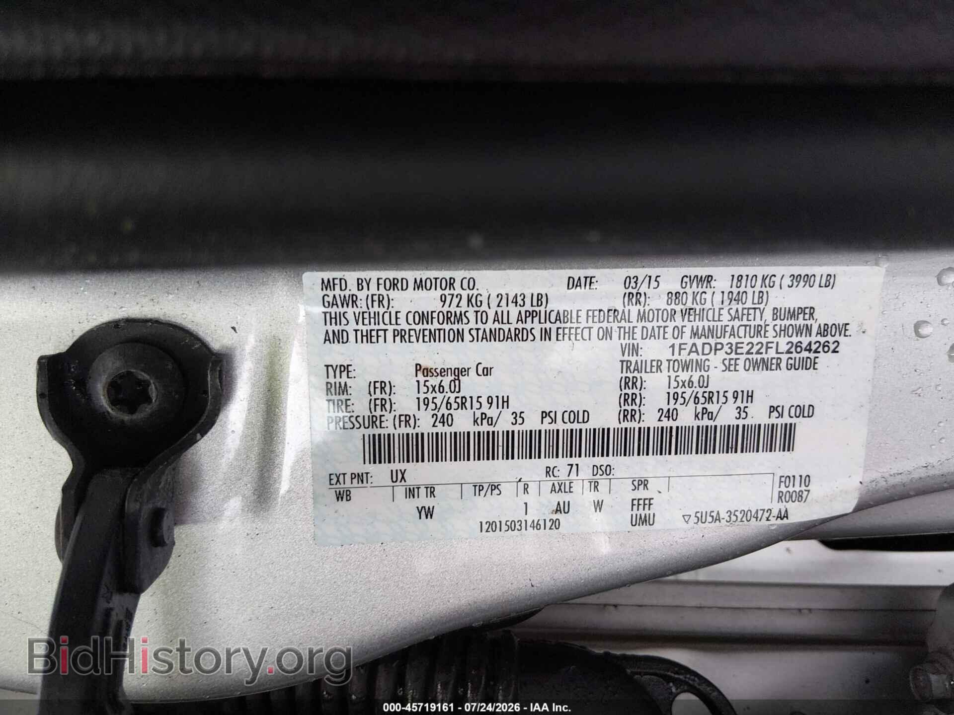 2015 FORD FOCUS - VIN: 1FADP3E22FL264262 - Photo 9