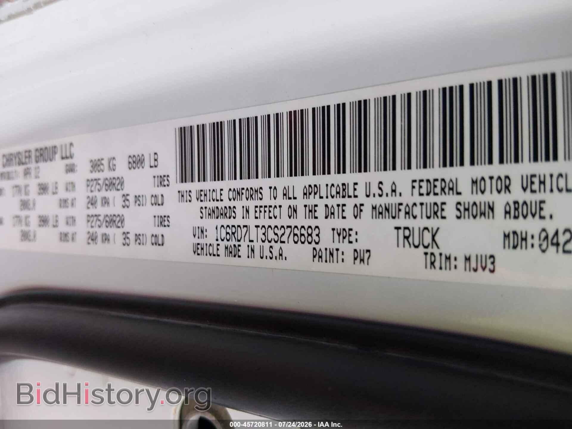 2012 RAM 1500 - VIN: 1C6RD7LT3CS276683 - Photo 9