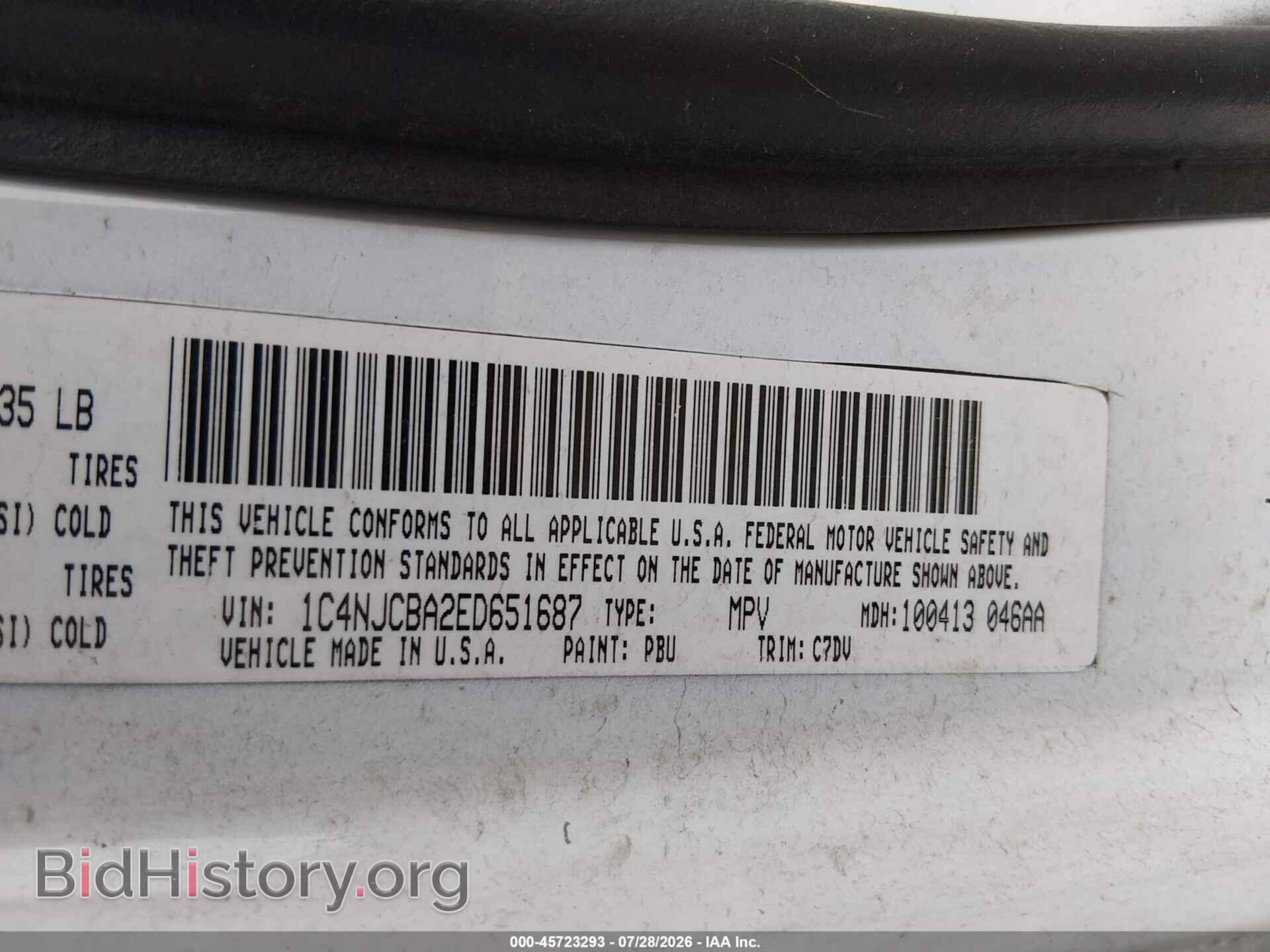 2014 JEEP COMPASS - VIN: 1C4NJCBA3ED832569 - Фото 9