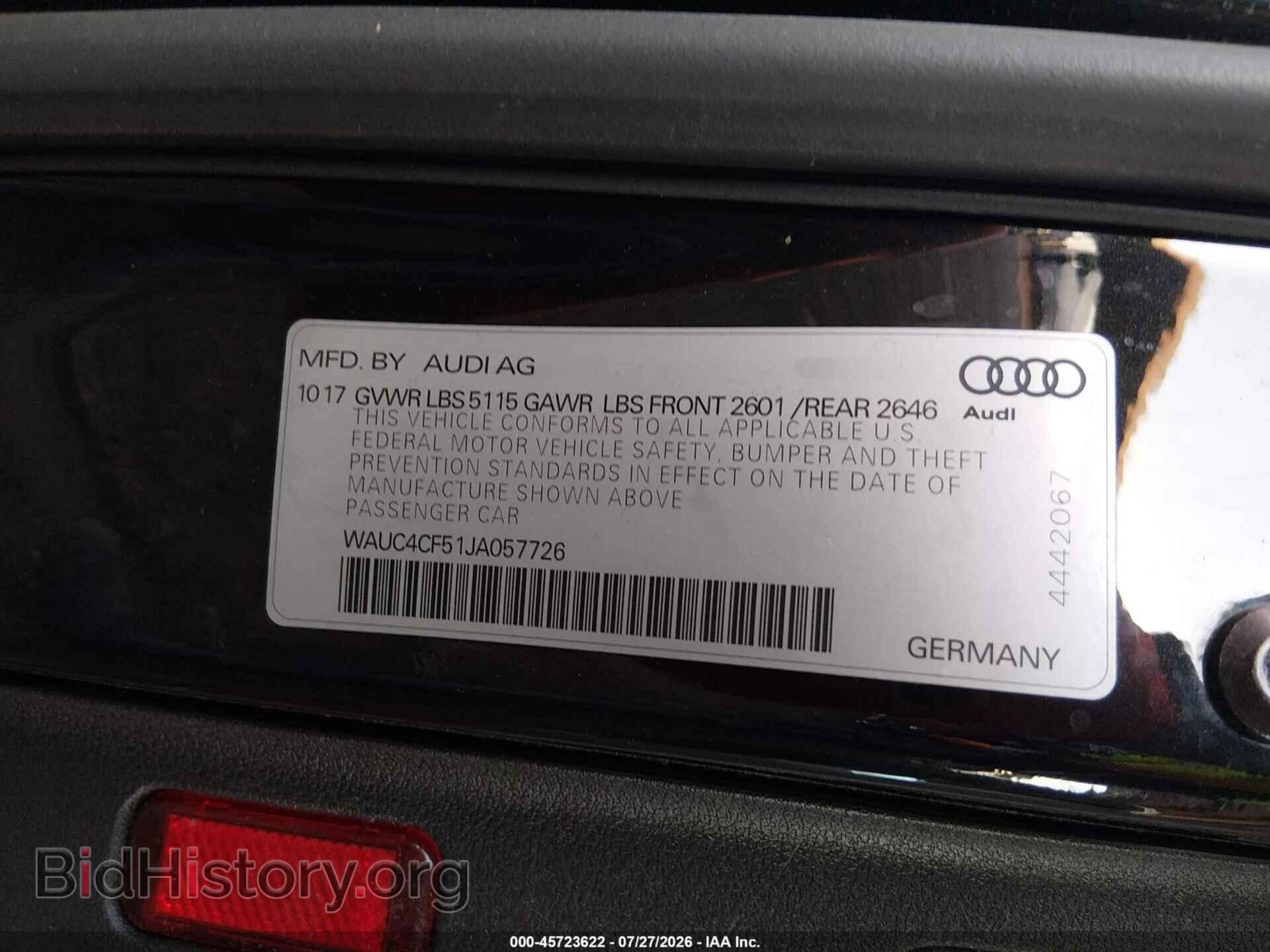 2018 AUDI S5 - VIN: WAUC4CF51JA057726 - Photo 9