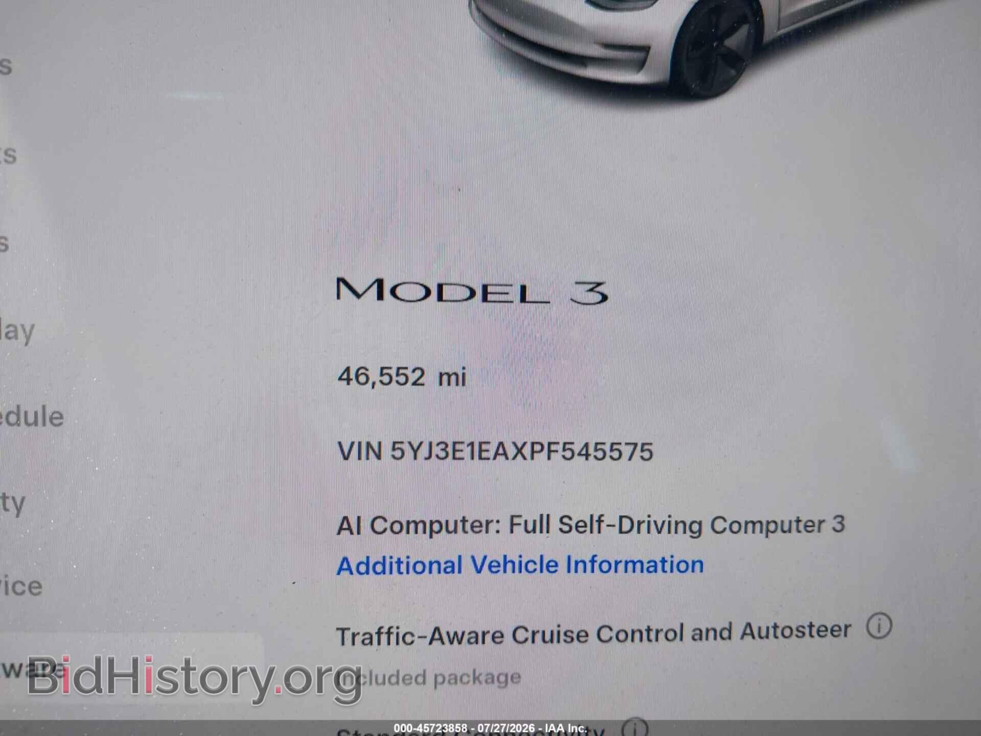 2023 TESLA MODEL 3 - VIN: 5YJ3E1EAXPF545575 - Фото 7