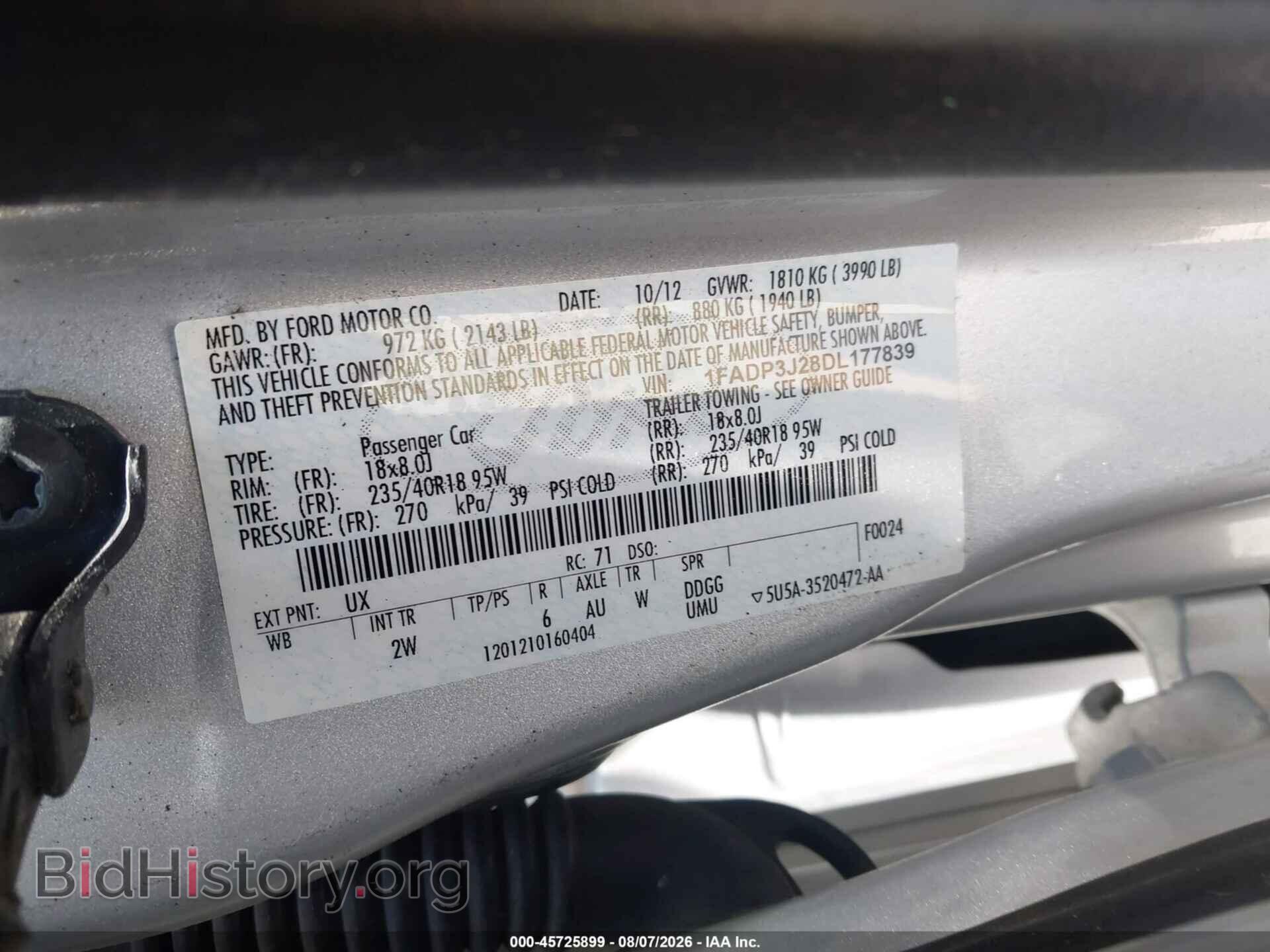 2013 FORD FOCUS - VIN: 1FADP3J28DL177839 - Photo 9