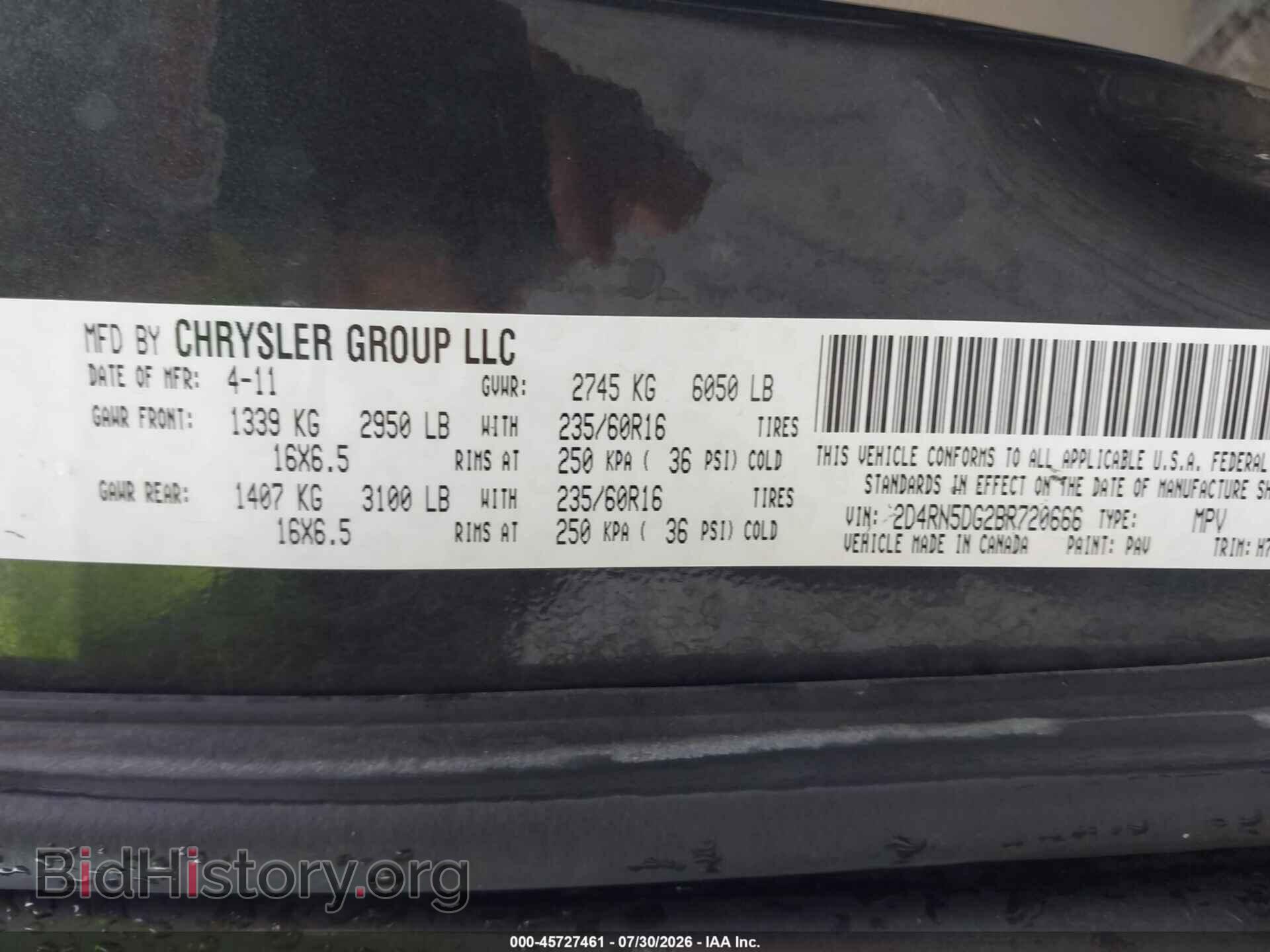 2011 DODGE GRAND CARAVAN - VIN: 2D4RN5DG2BR720666 - Photo 9