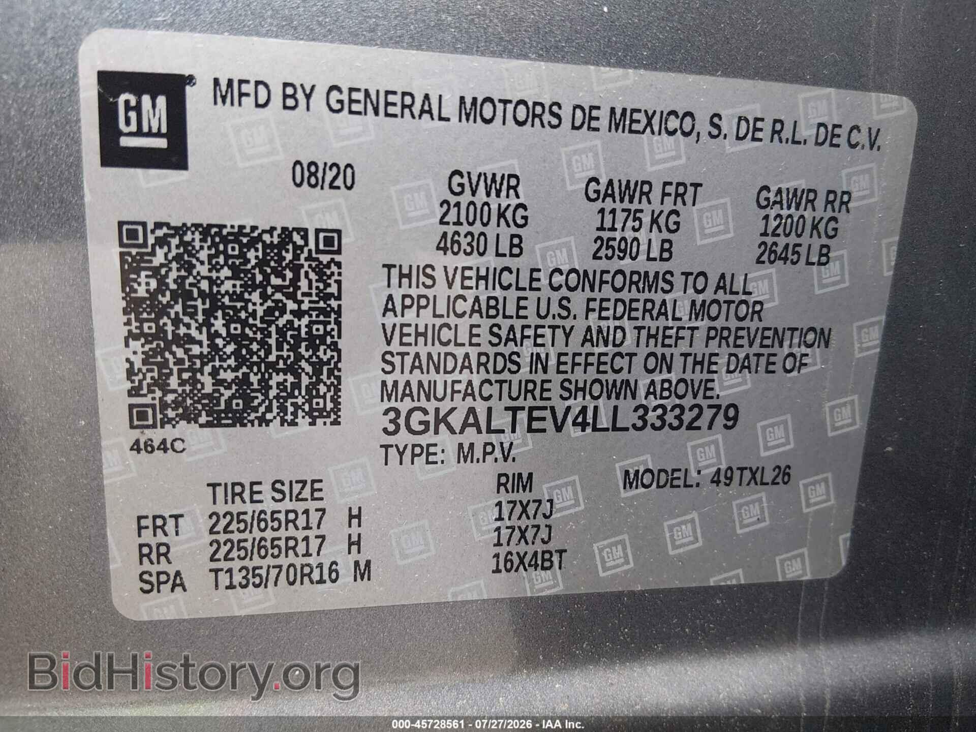 2020 GMC TERRAIN - VIN: 3GKALTEV4LL333279 - Photo 9