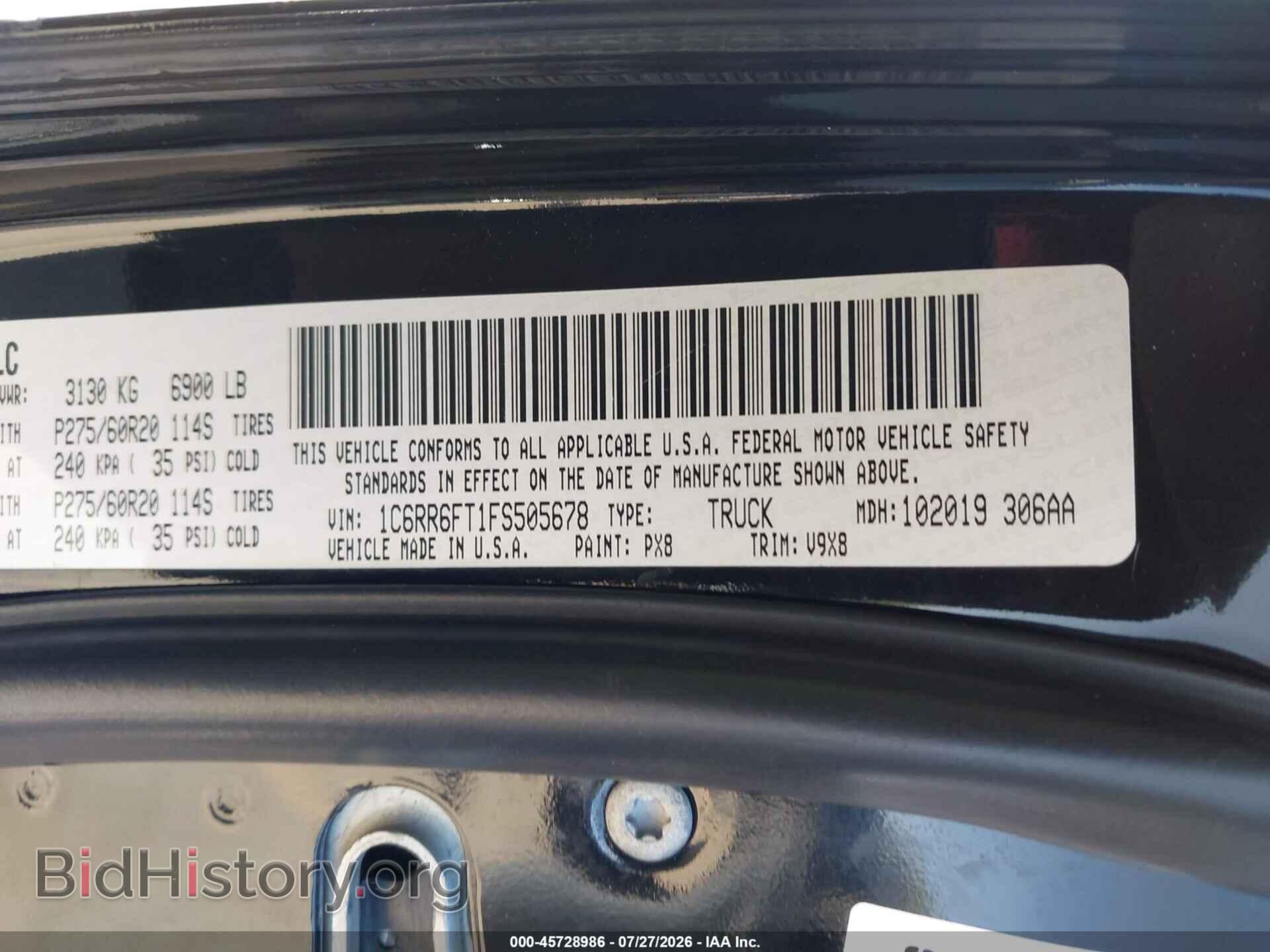 2015 RAM 1500 - VIN: 1C6RR6FT1FS505678 - Photo 9