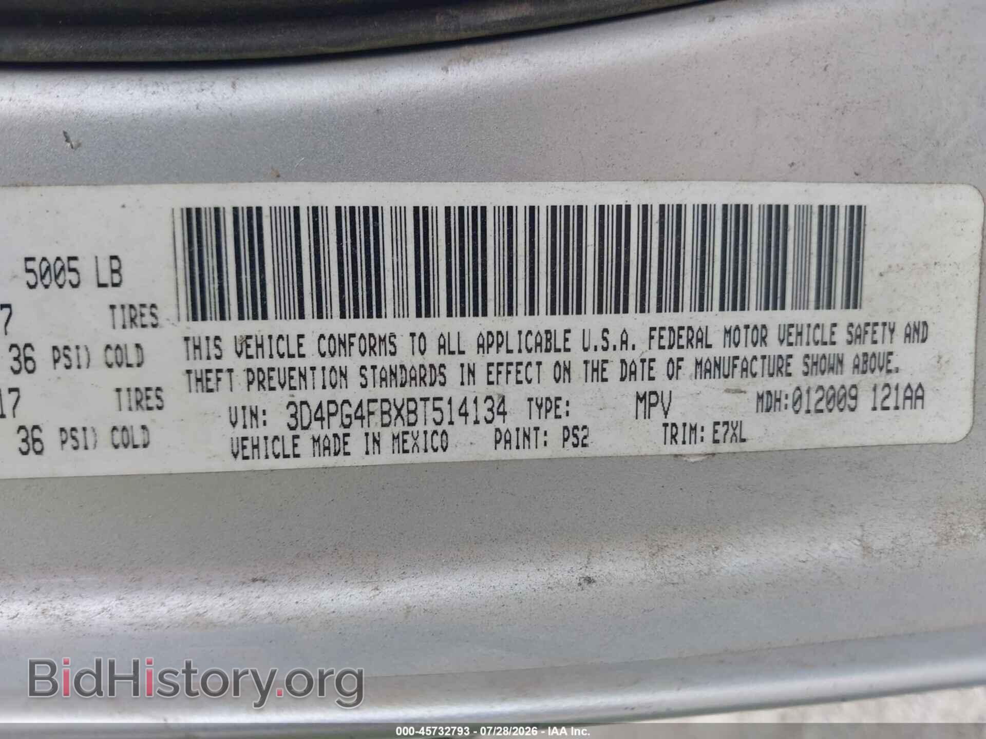 2011 DODGE JOURNEY - VIN: 3D4PG4FBXBT514134 - Photo 9