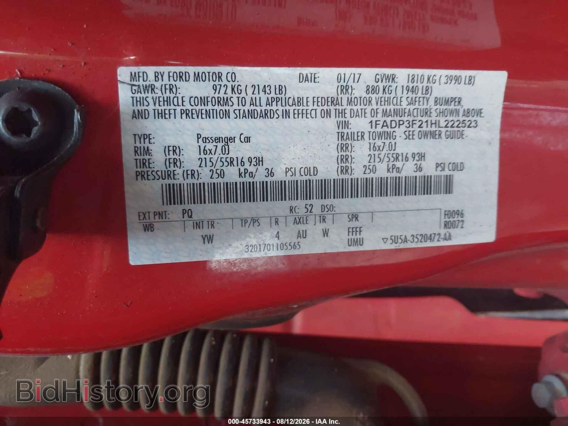 2017 FORD FOCUS - VIN: 1FADP3F21HL222523 - Photo 9
