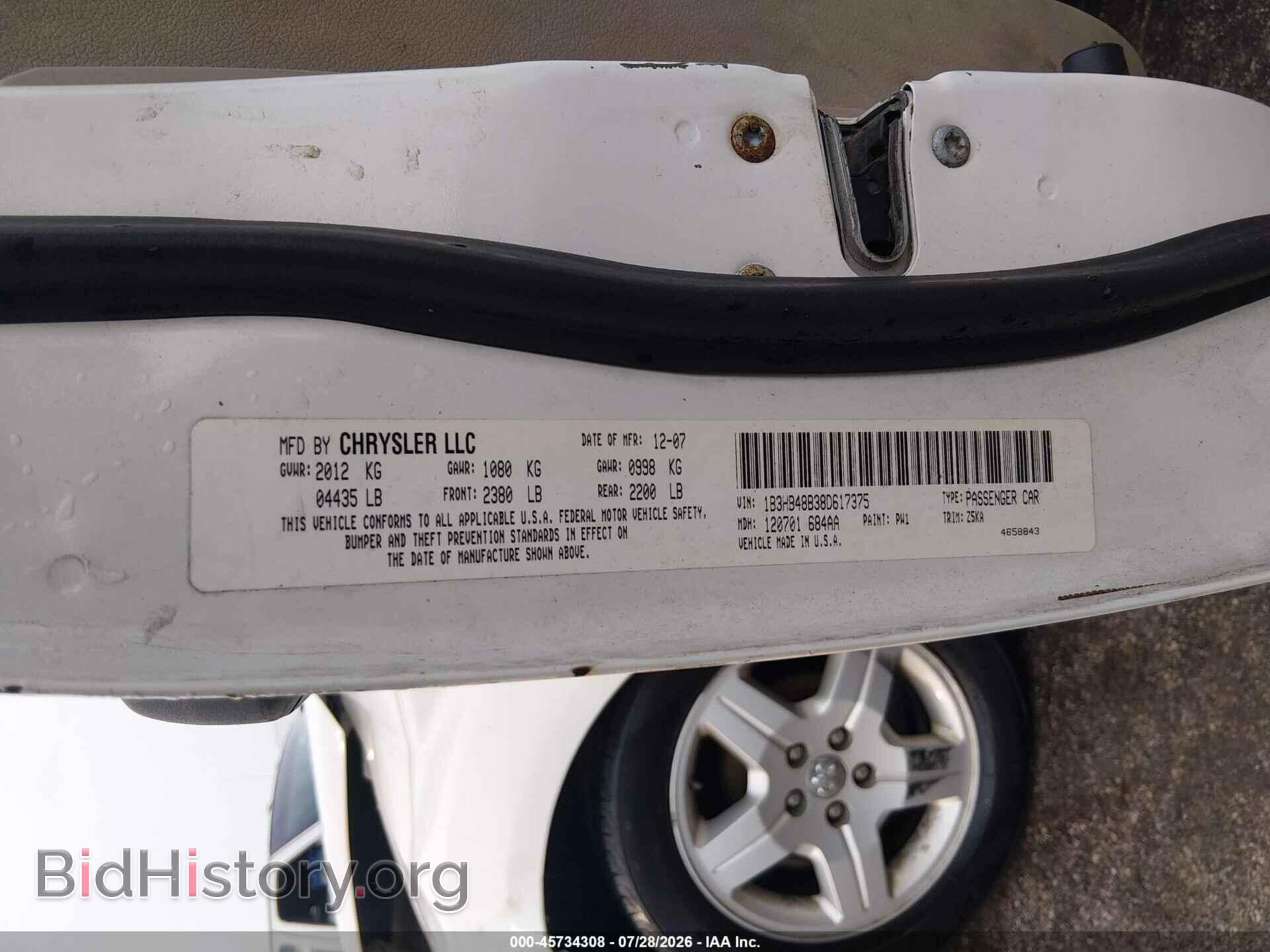 2008 DODGE CALIBER - VIN: 1B3HB48B38D617375 - Photo 9