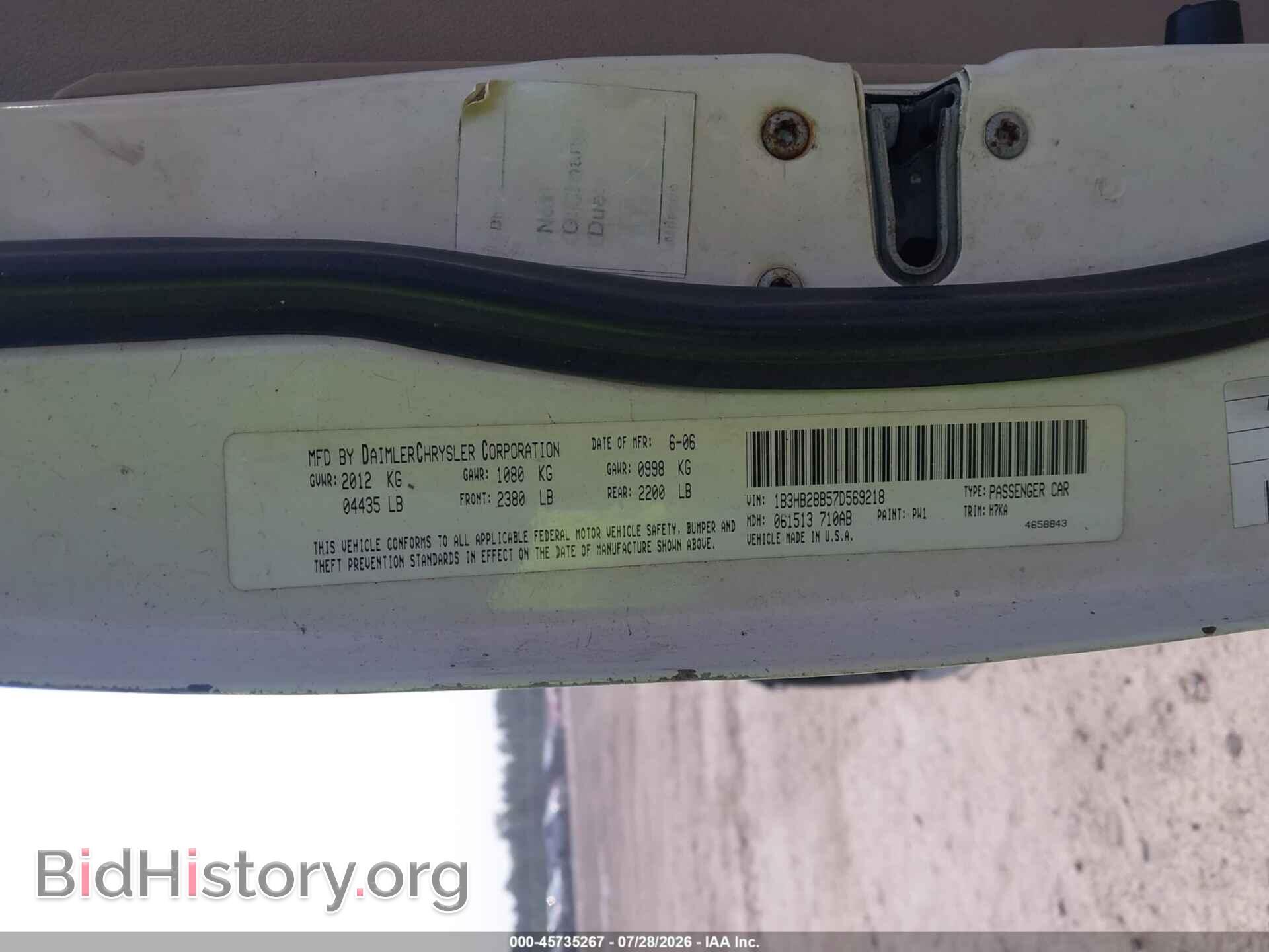 2007 DODGE CALIBER - VIN: 1B3HB28B57D569218 - Photo 9