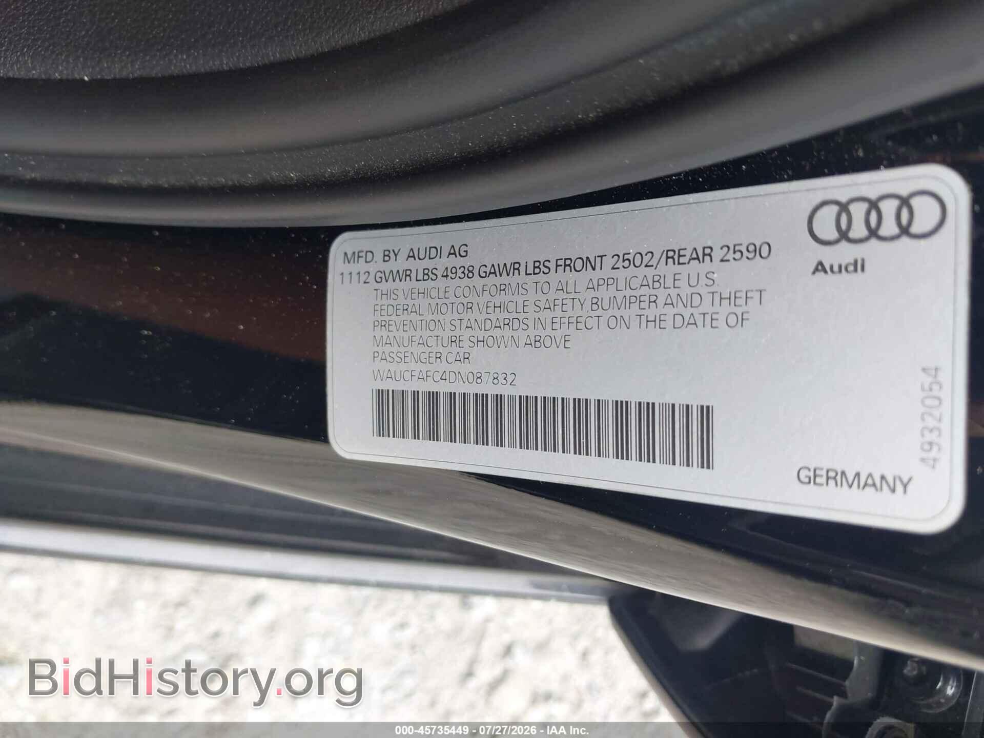 2013 AUDI A6 - VIN: WAUCFAFC4DN087832 - Photo 9