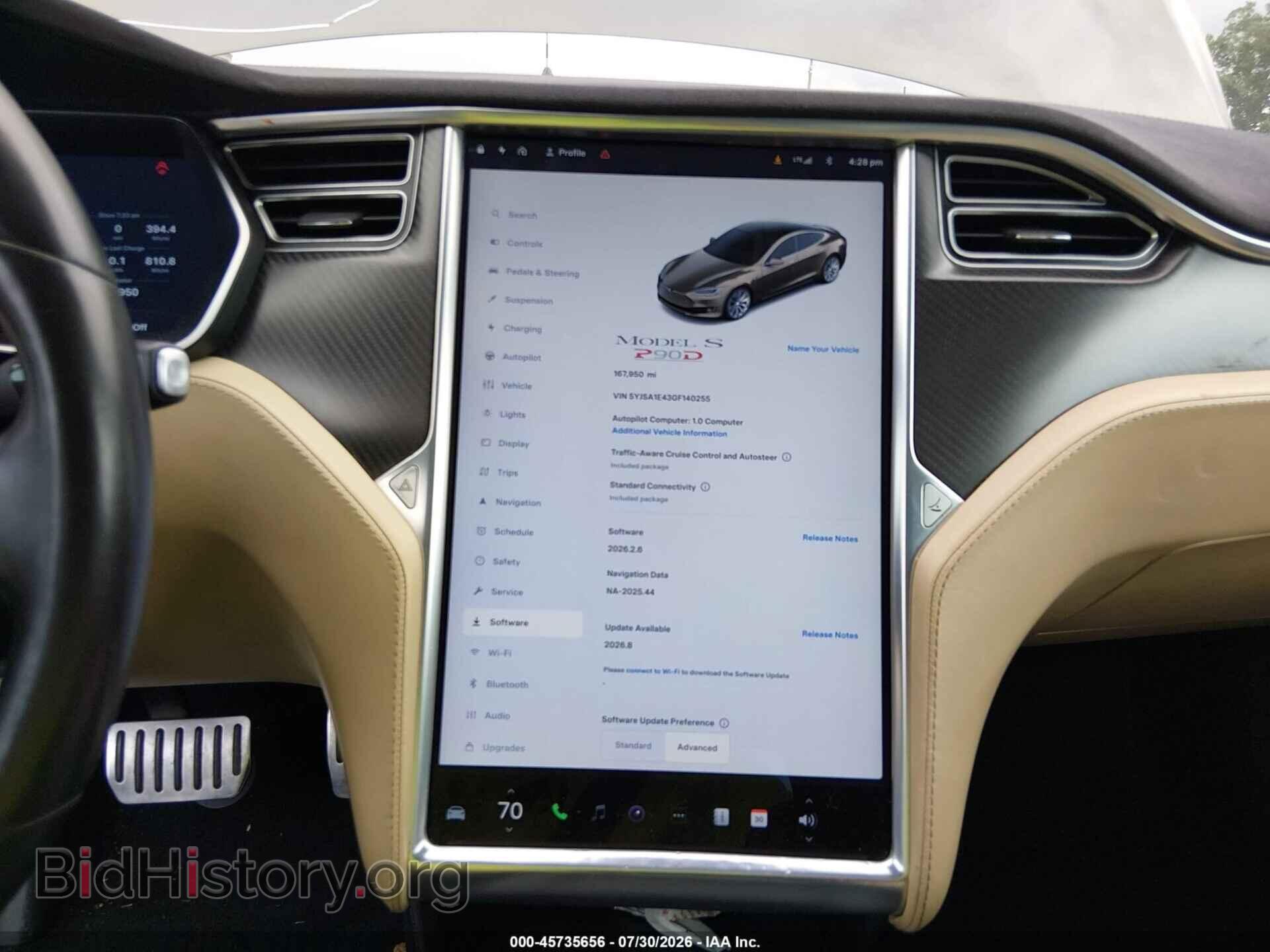 2016 TESLA MODEL S - VIN: 5YJSA1E43GF140255 - Фото 17