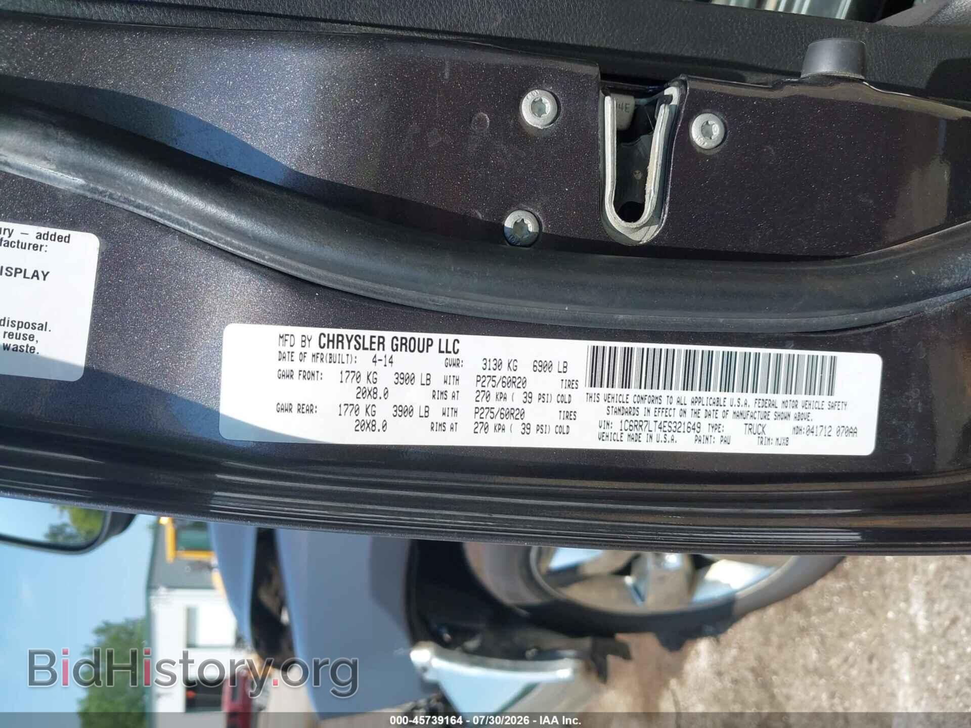 2014 RAM 1500 - VIN: 1C6RR7LT4ES321649 - Photo 9