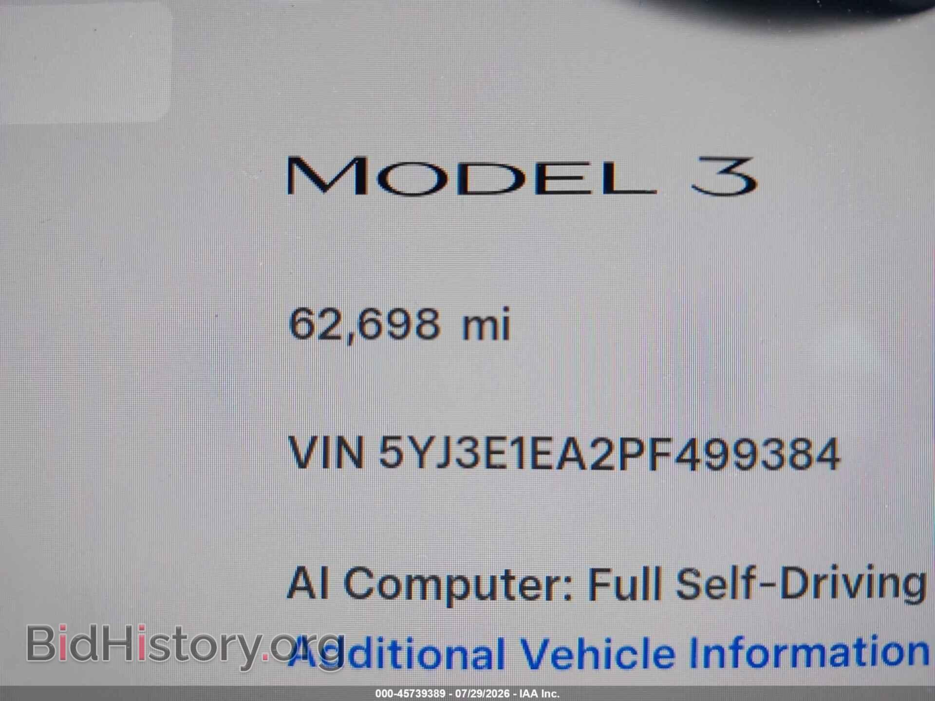 2023 TESLA MODEL 3 - VIN: 5YJ3E1EA2PF499384 - Фото 16
