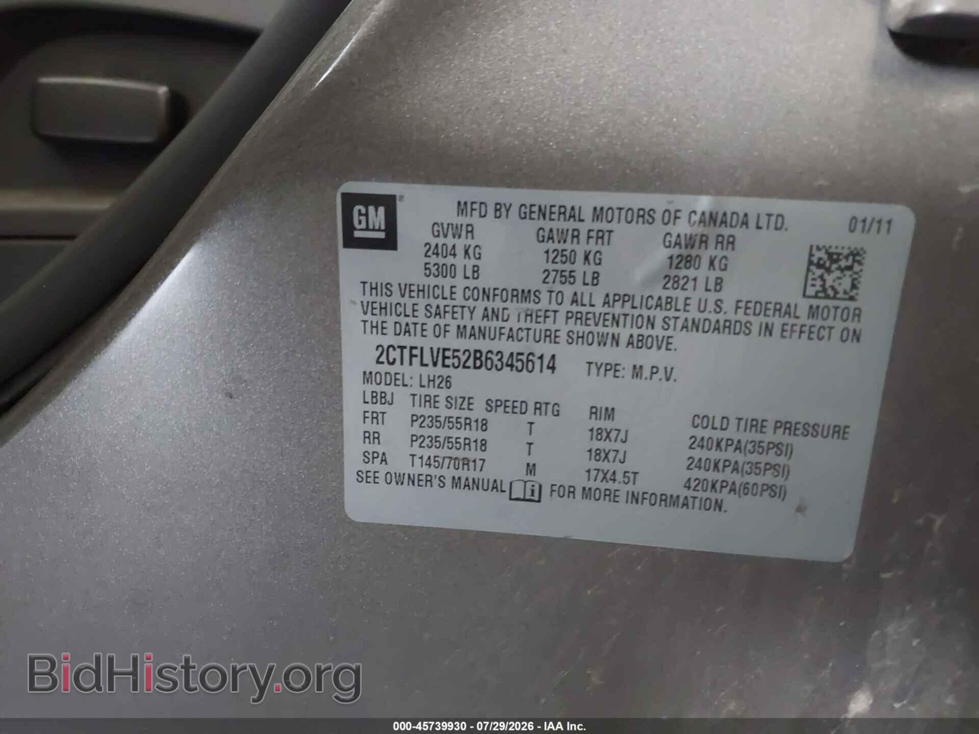 2011 GMC TERRAIN - VIN: 2CTFLVE52B6345614 - Photo 9