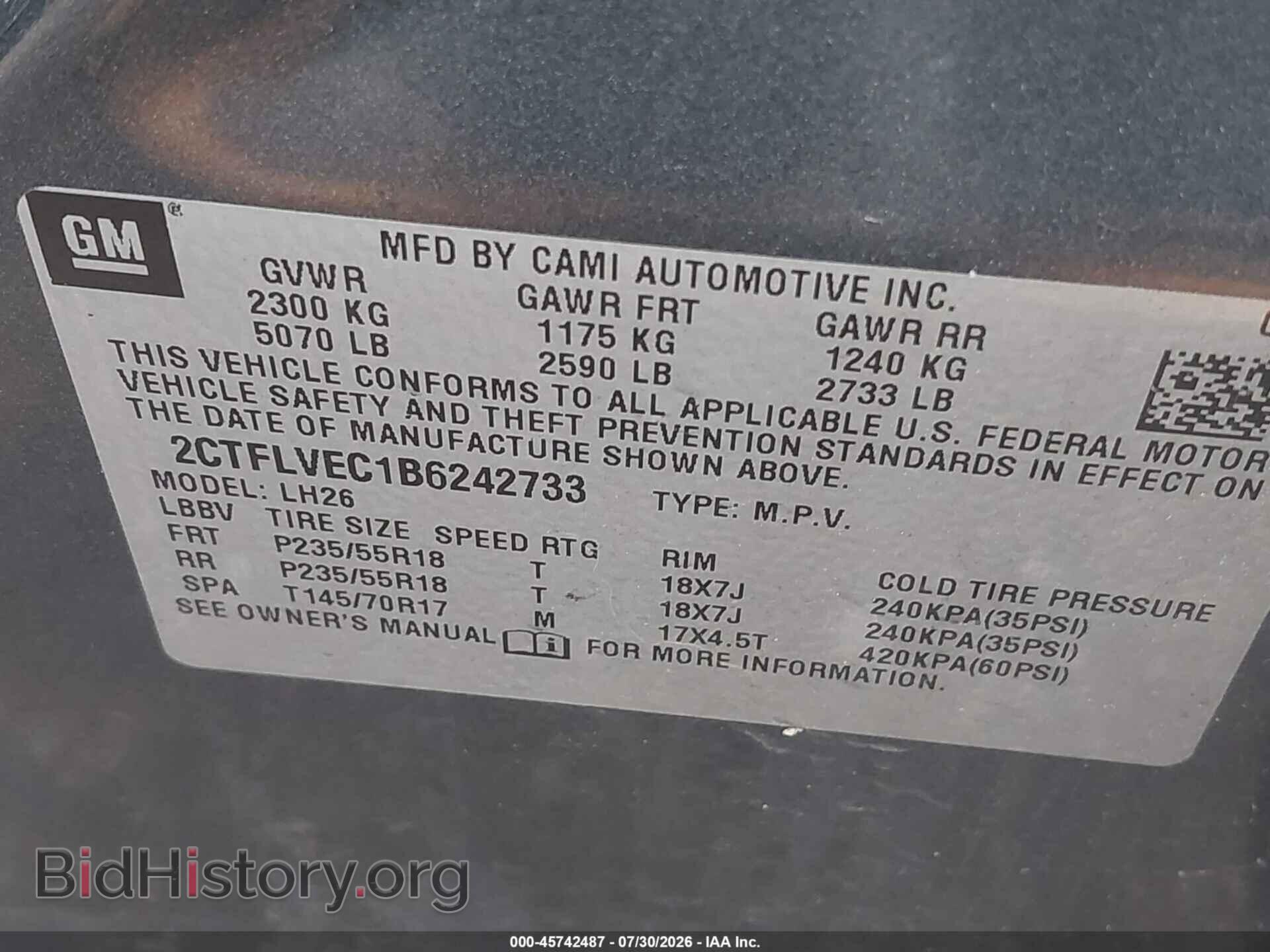 2011 GMC TERRAIN - VIN: 2CTFLVEC1B6242733 - Photo 9