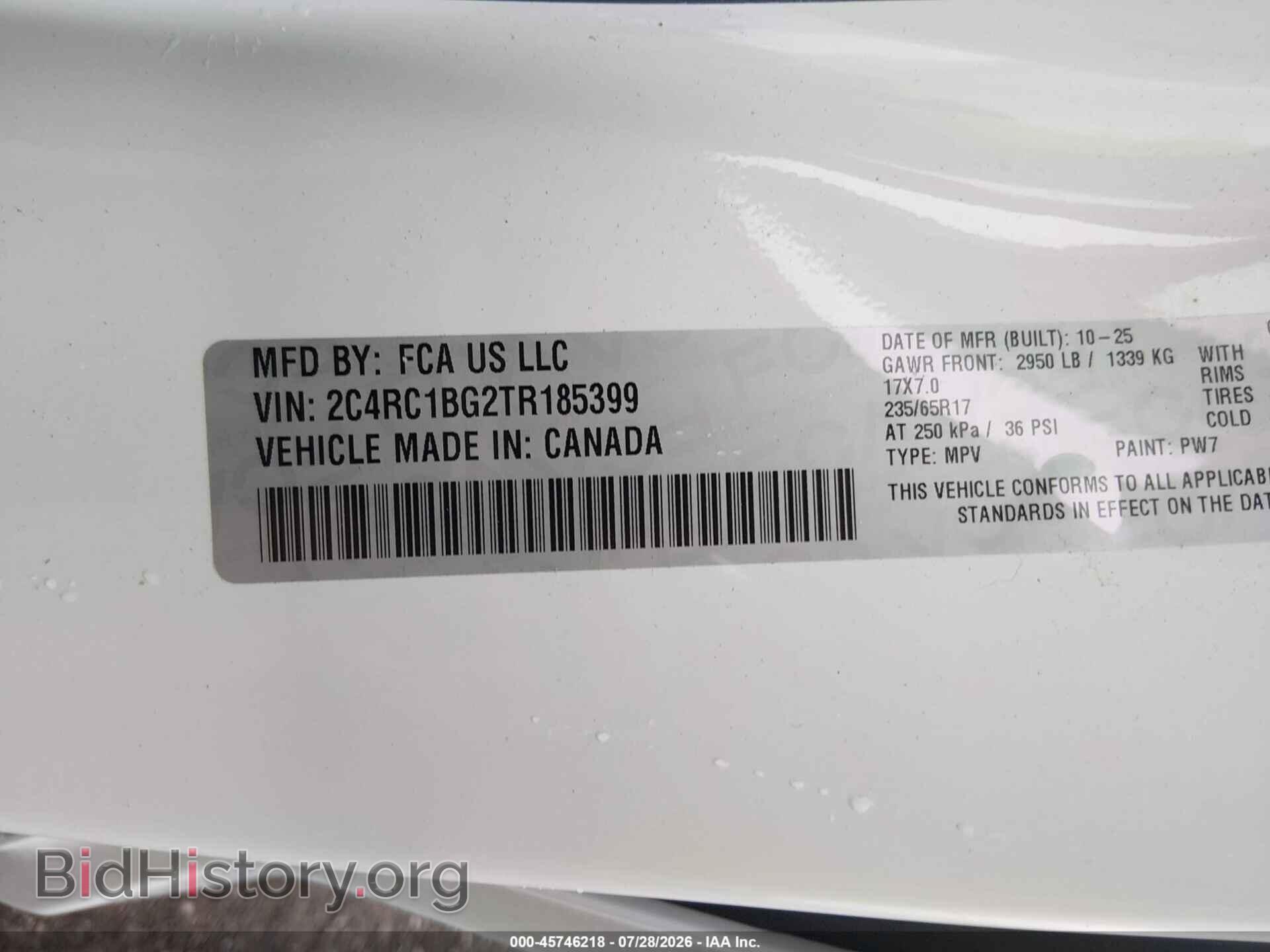 2026 CHRYSLER PACIFICA - VIN: 2C4RC1BG2TR185399 - Photo 9