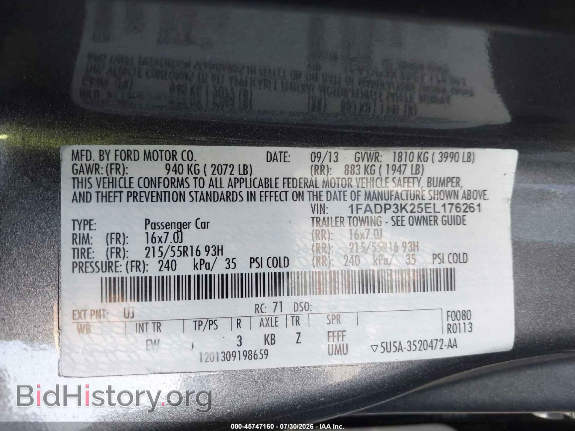 2014 FORD FOCUS - VIN: 1FADP3K25EL176261 - Photo 9