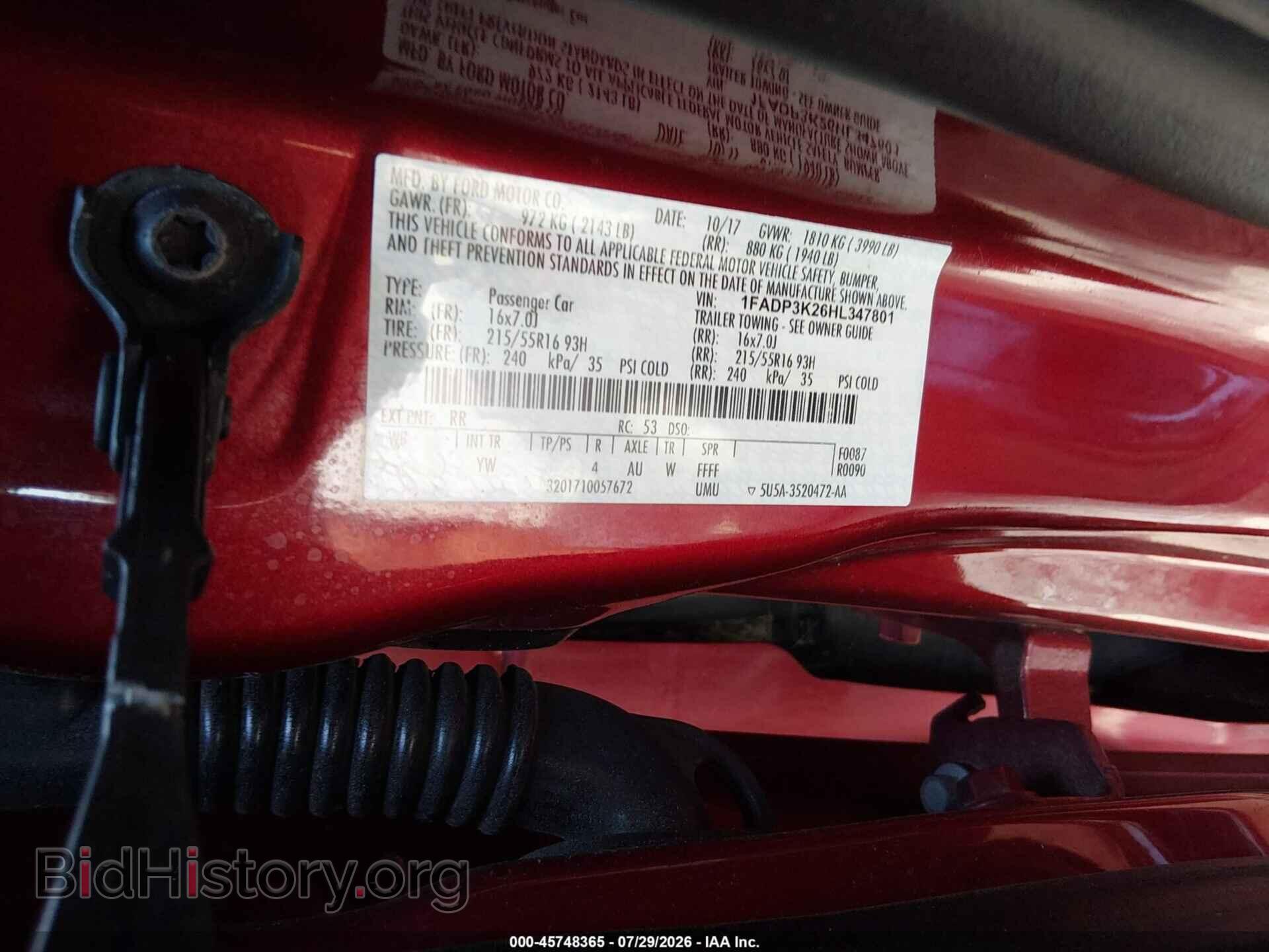 2017 FORD FOCUS - VIN: 1FADP3K26HL347801 - Фото 9