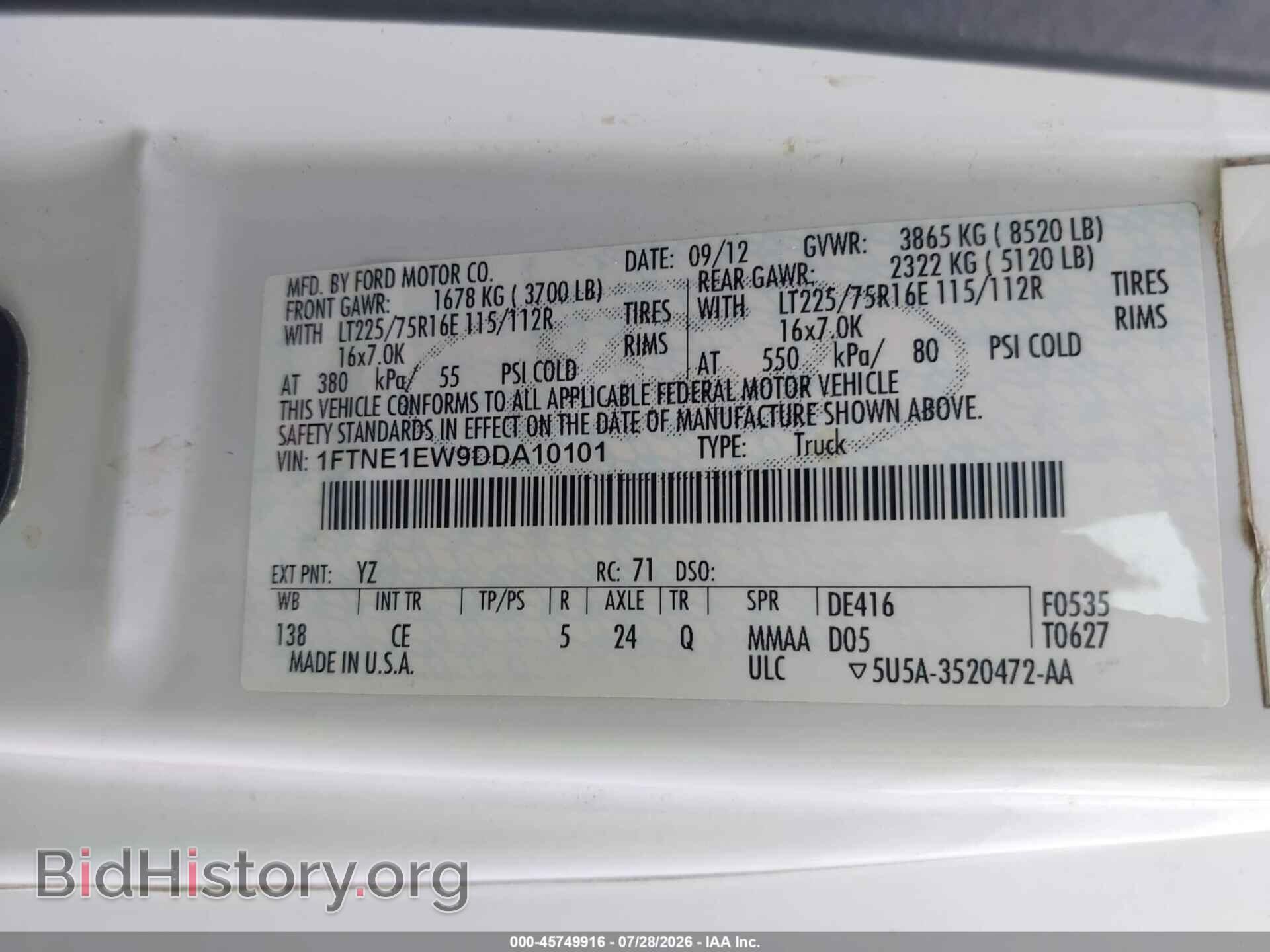 2013 FORD E-150 - VIN: 1FTNE1EW9DDA10101 - Photo 9