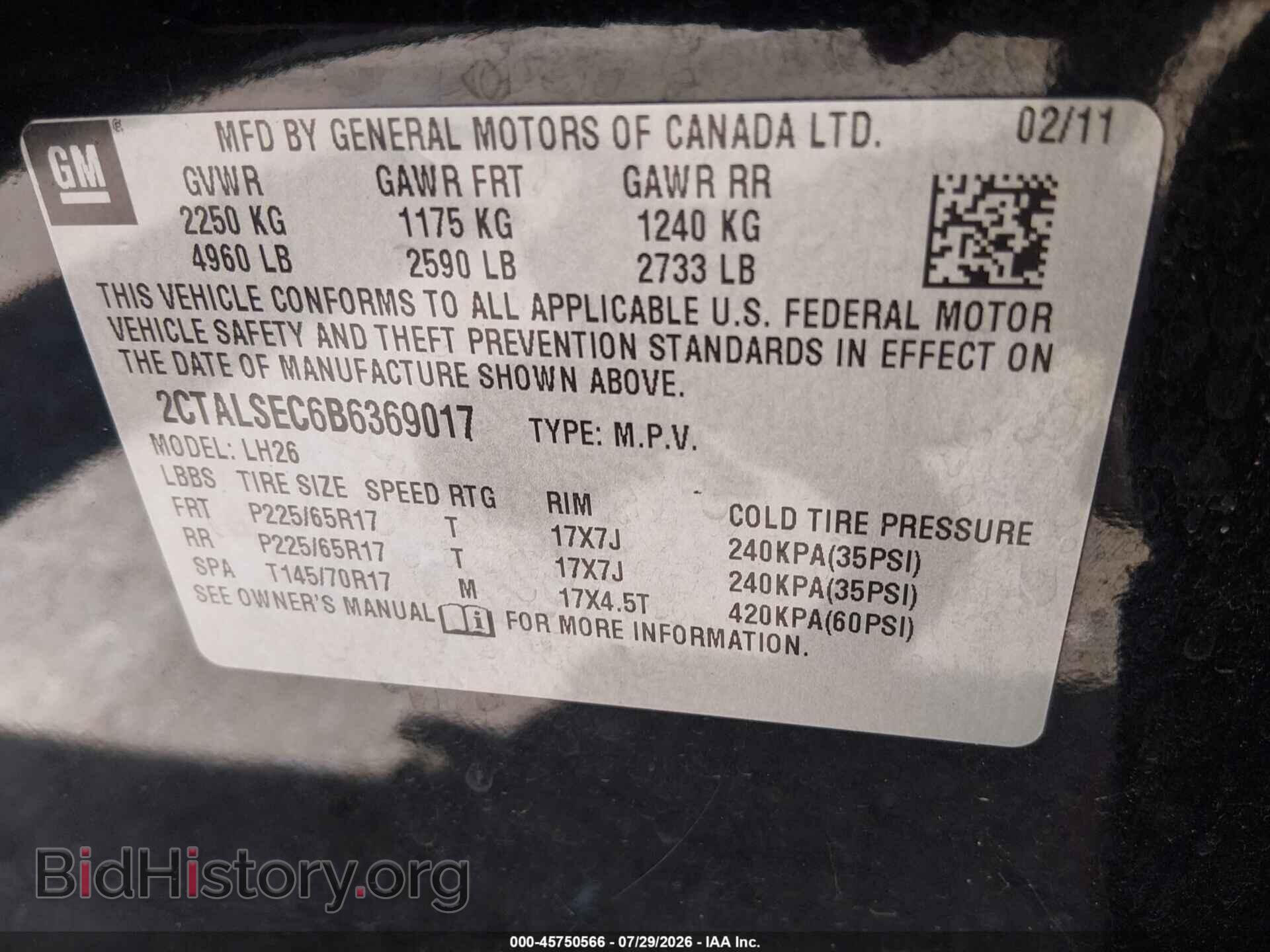 2011 GMC TERRAIN - VIN: 2CTALSEC6B6369017 - Photo 9