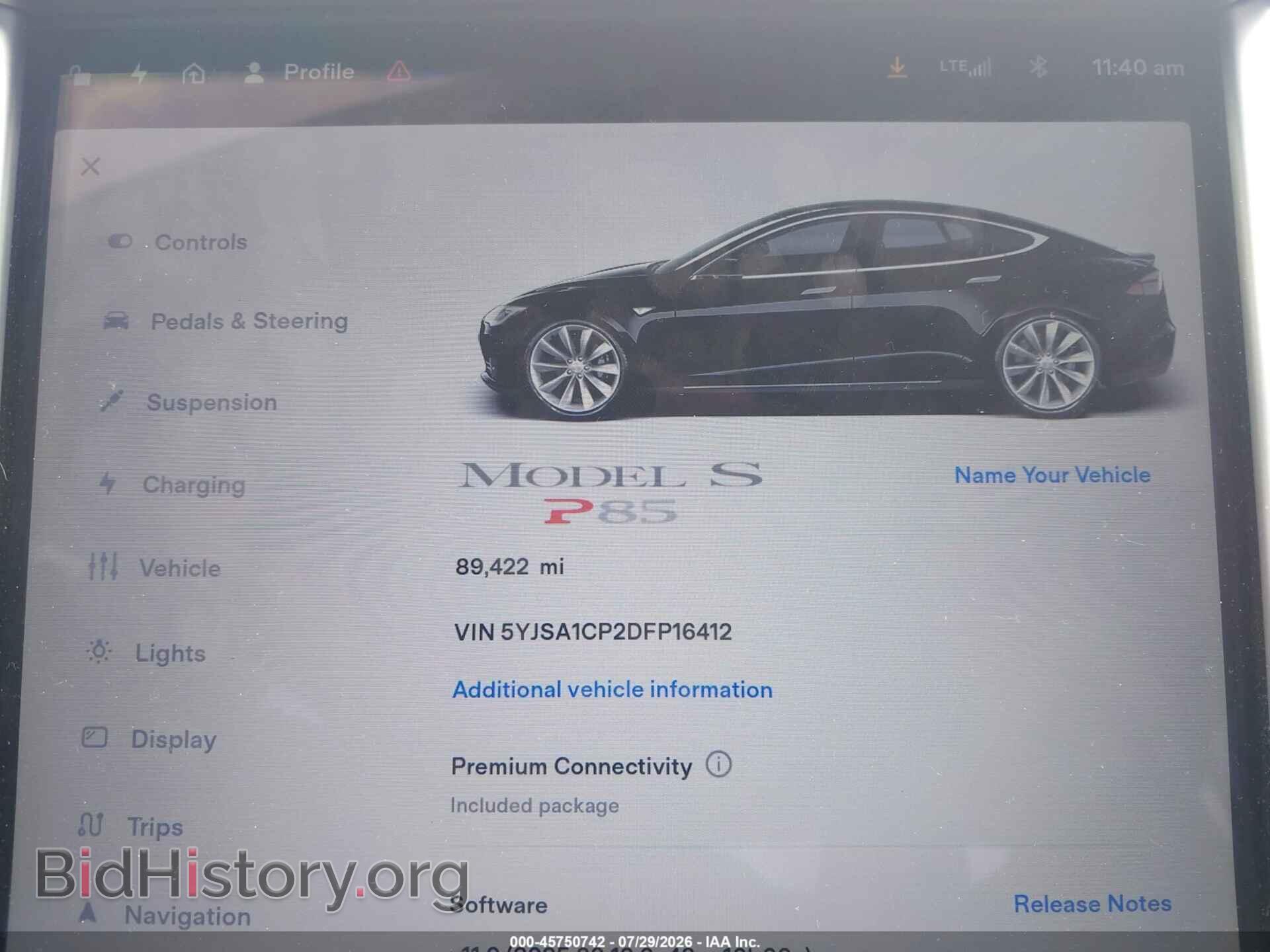 2013 TESLA MODEL S - VIN: 5YJSA1CP2DFP16412 - Photo 7