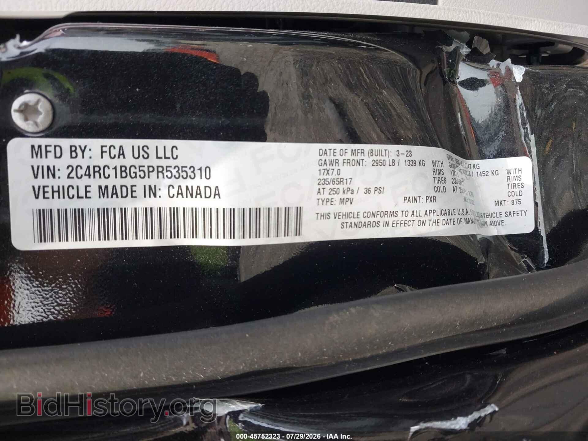2023 CHRYSLER PACIFICA - VIN: 2C4RC1BG5PR535310 - Photo 9