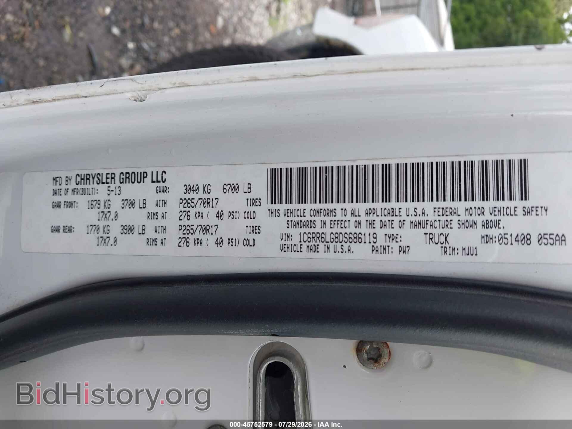 2013 RAM 1500 - VIN: 1C6RR6LG8DS686119 - Photo 9