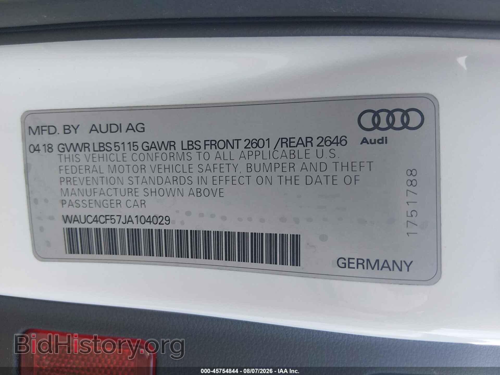 2018 AUDI S5 - VIN: WAUC4CF57JA104029 - Photo 9