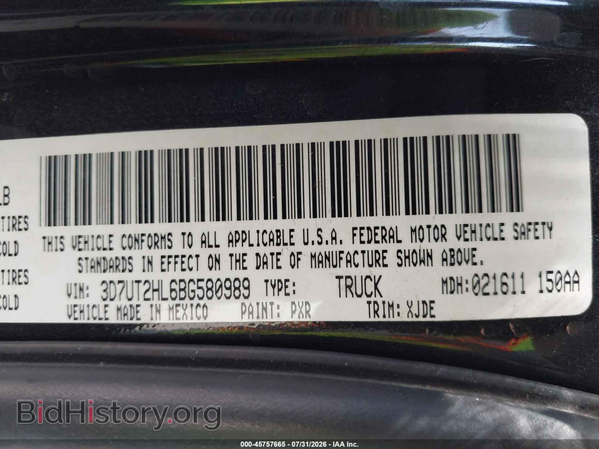 2011 RAM RAM 2500 - VIN: 3D7UT2HL6BG580989 - Photo 9
