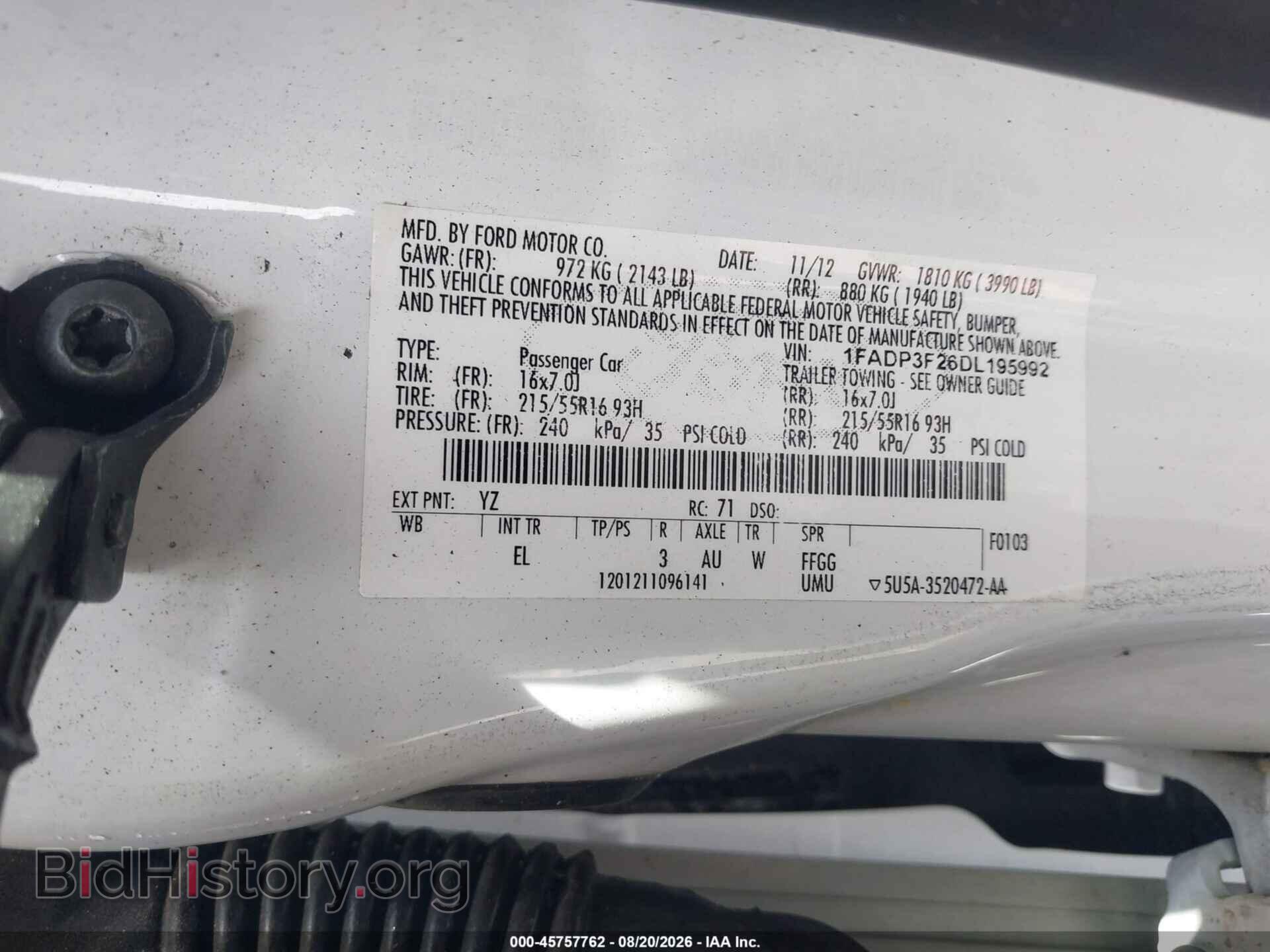 2013 FORD FOCUS - VIN: 1FADP3F26DL195992 - Photo 9