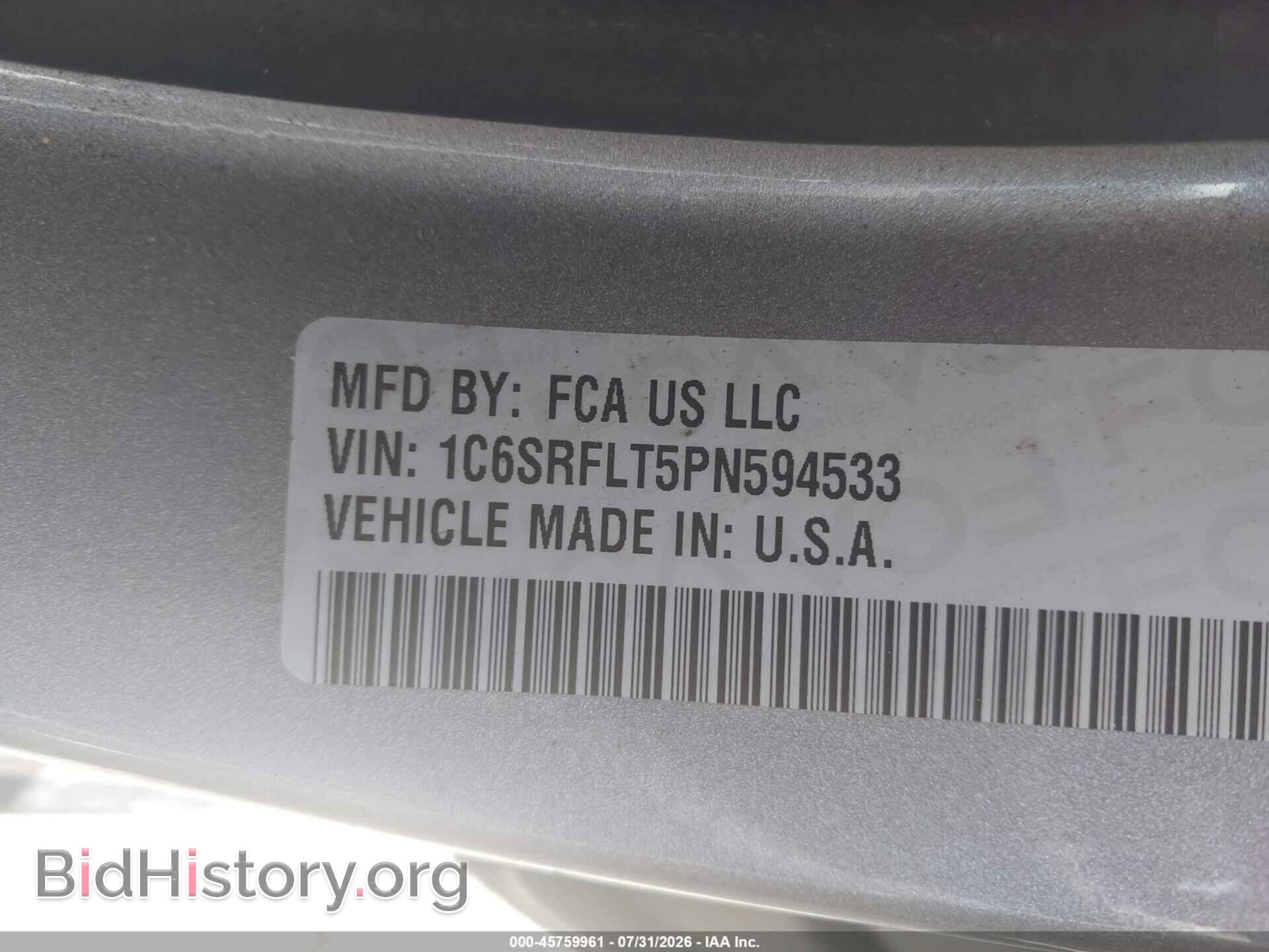 2023 RAM 1500 - VIN: 1C6SRFLT5PN594533 - Фото 9