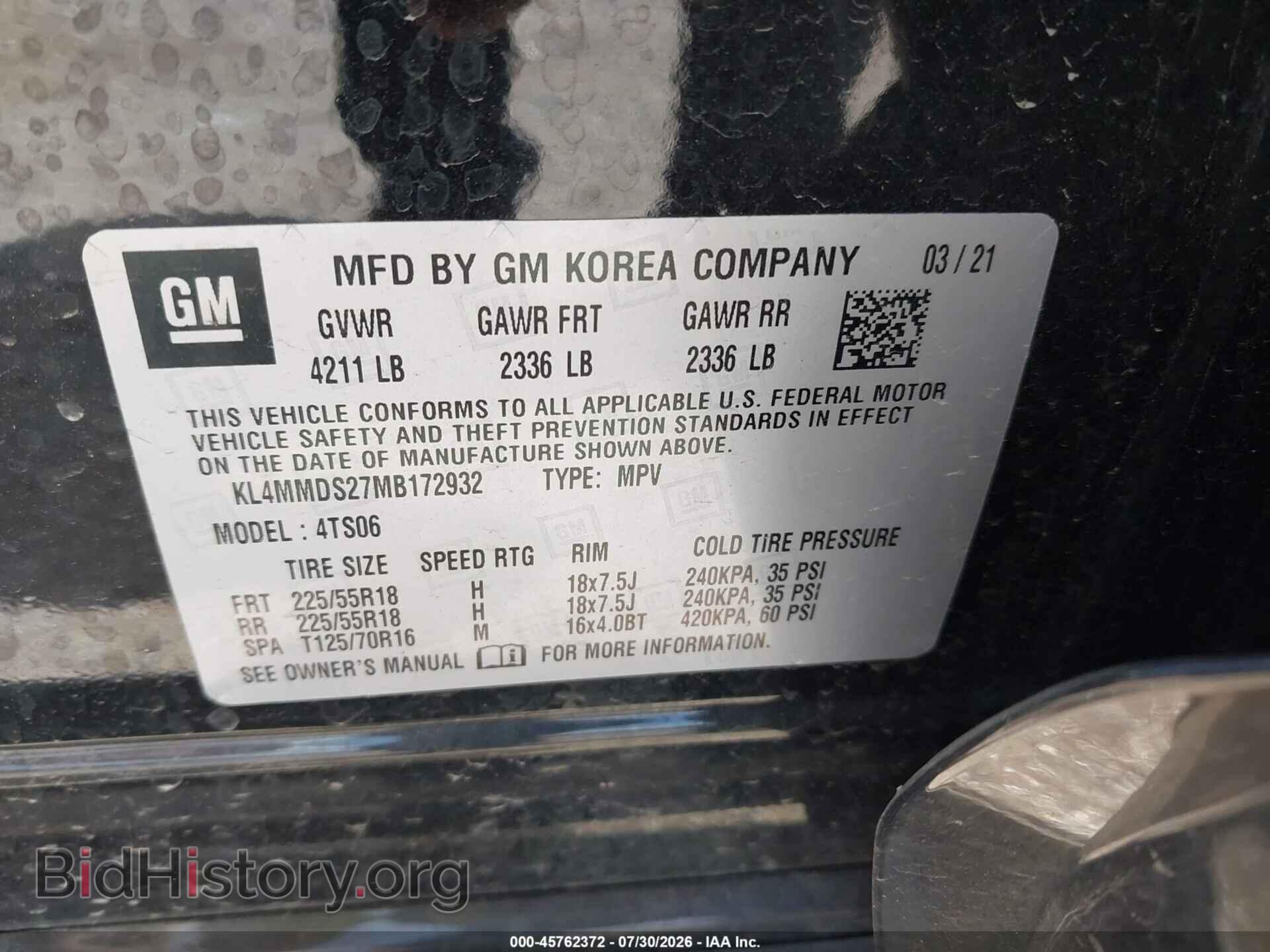 2021 BUICK ENCORE GX - VIN: KL4MMDS27MB172932 - Фото 9
