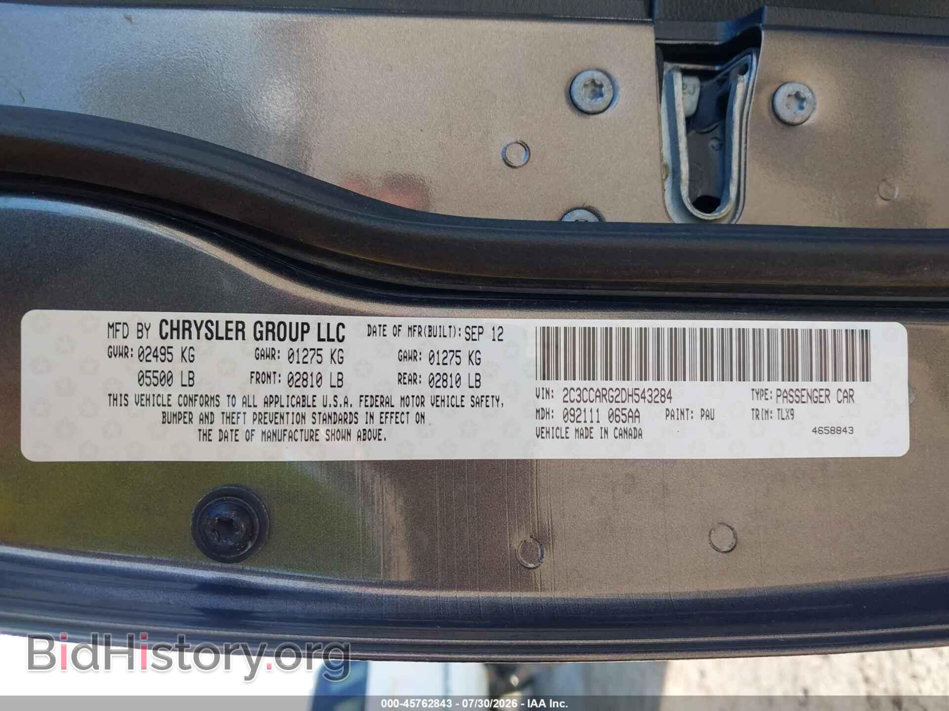 2013 CHRYSLER 300 - VIN: 2C3CCARG2DH543284 - Photo 9