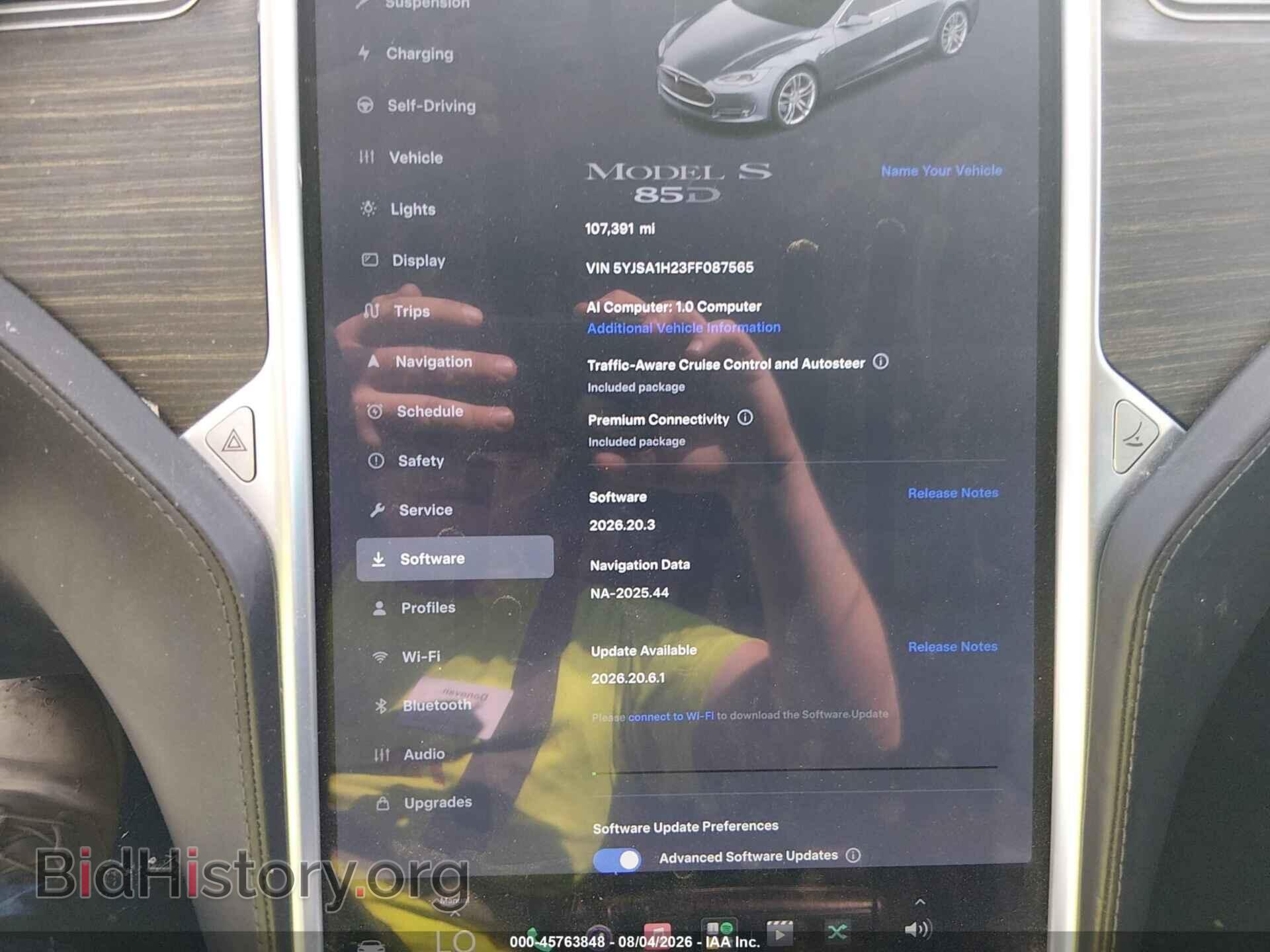 2015 TESLA MODEL S - VIN: 5YJSA1H23FF087565 - Photo 7